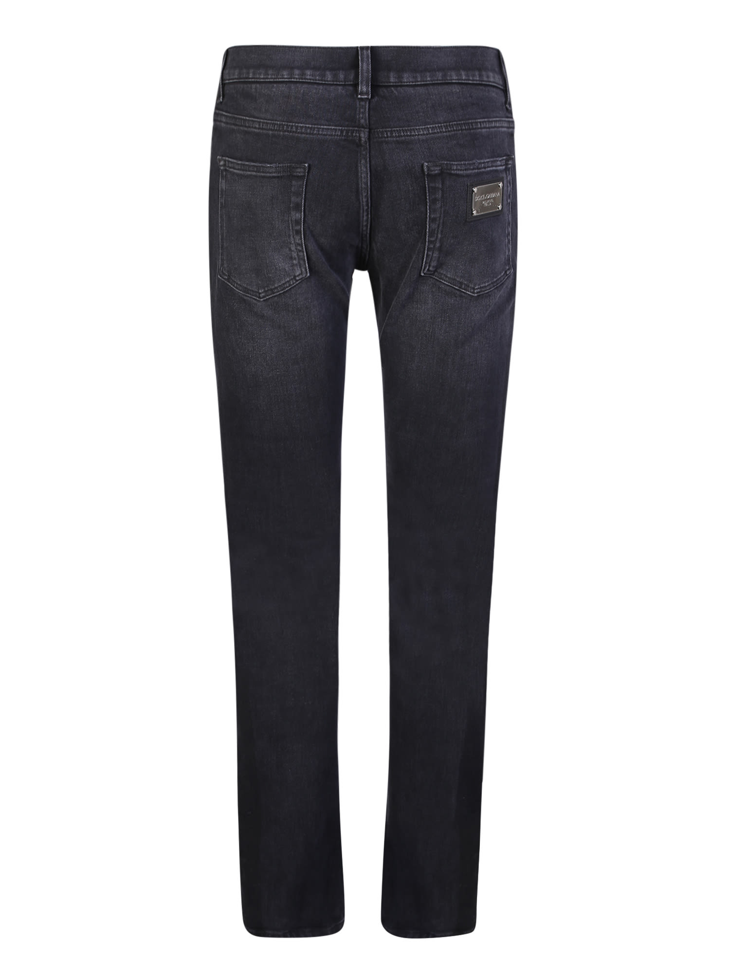 Shop Dolce & Gabbana Logo Plaque Low-rise Skinny Jeans In Blue