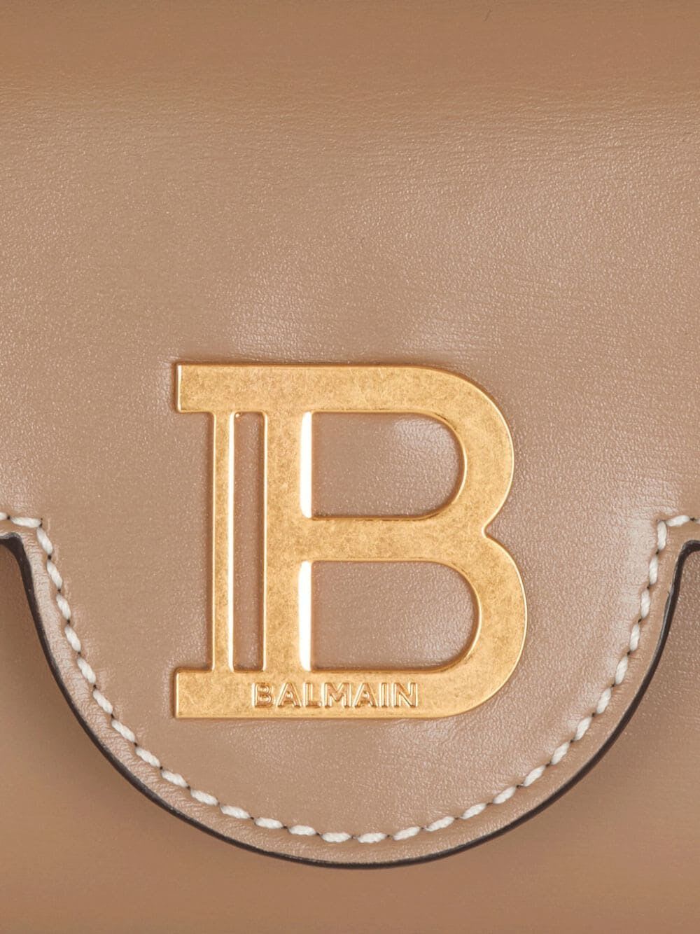 Shop Balmain B-buzz Hobo Bag In Ag Taupe