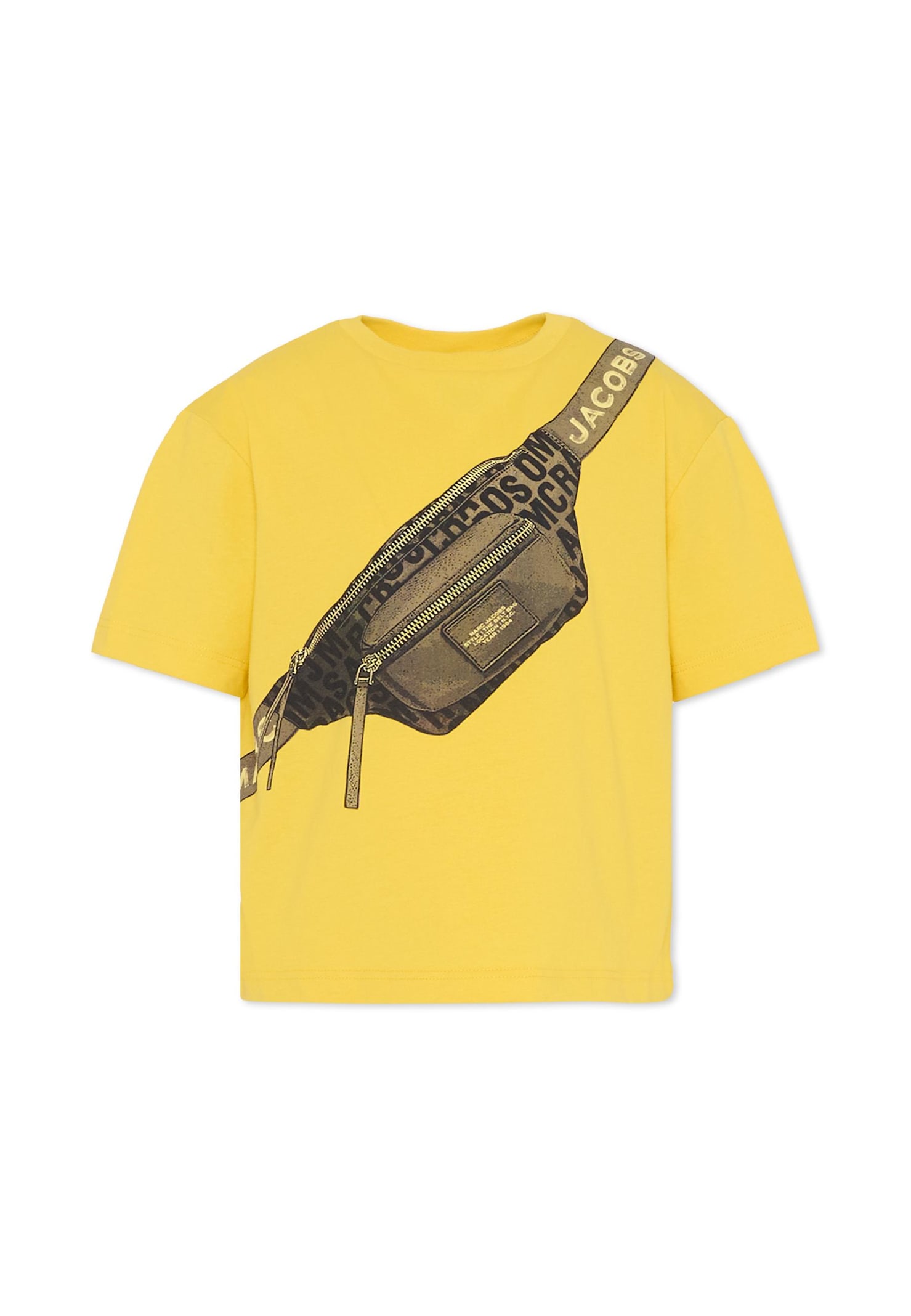 Marc Jacobs Yellow T-shirt For Boy With Pouch Print In Yellow