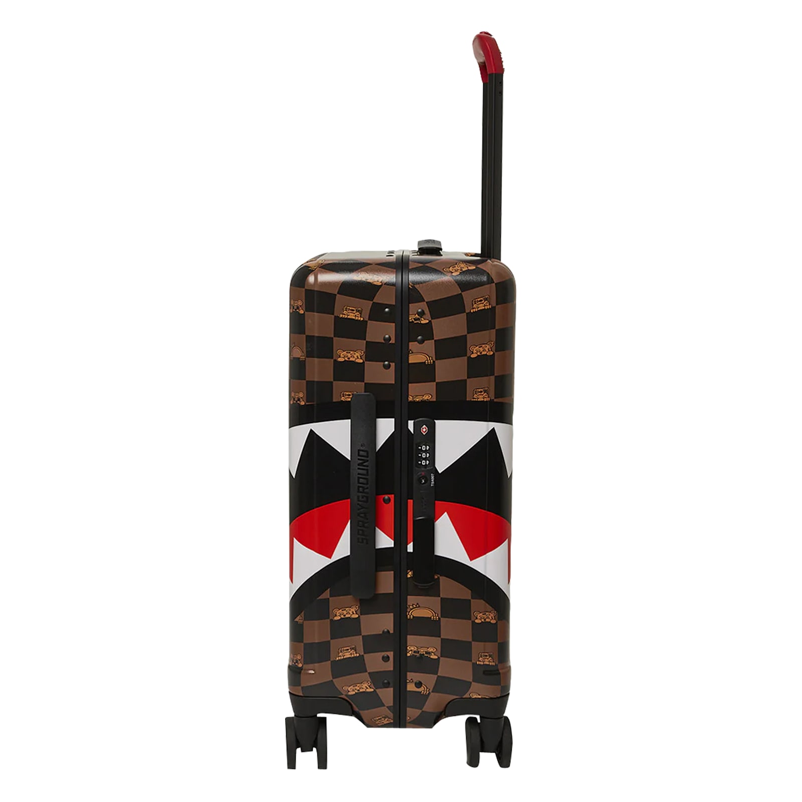 Sprayground Peeking Character Check Suitcase