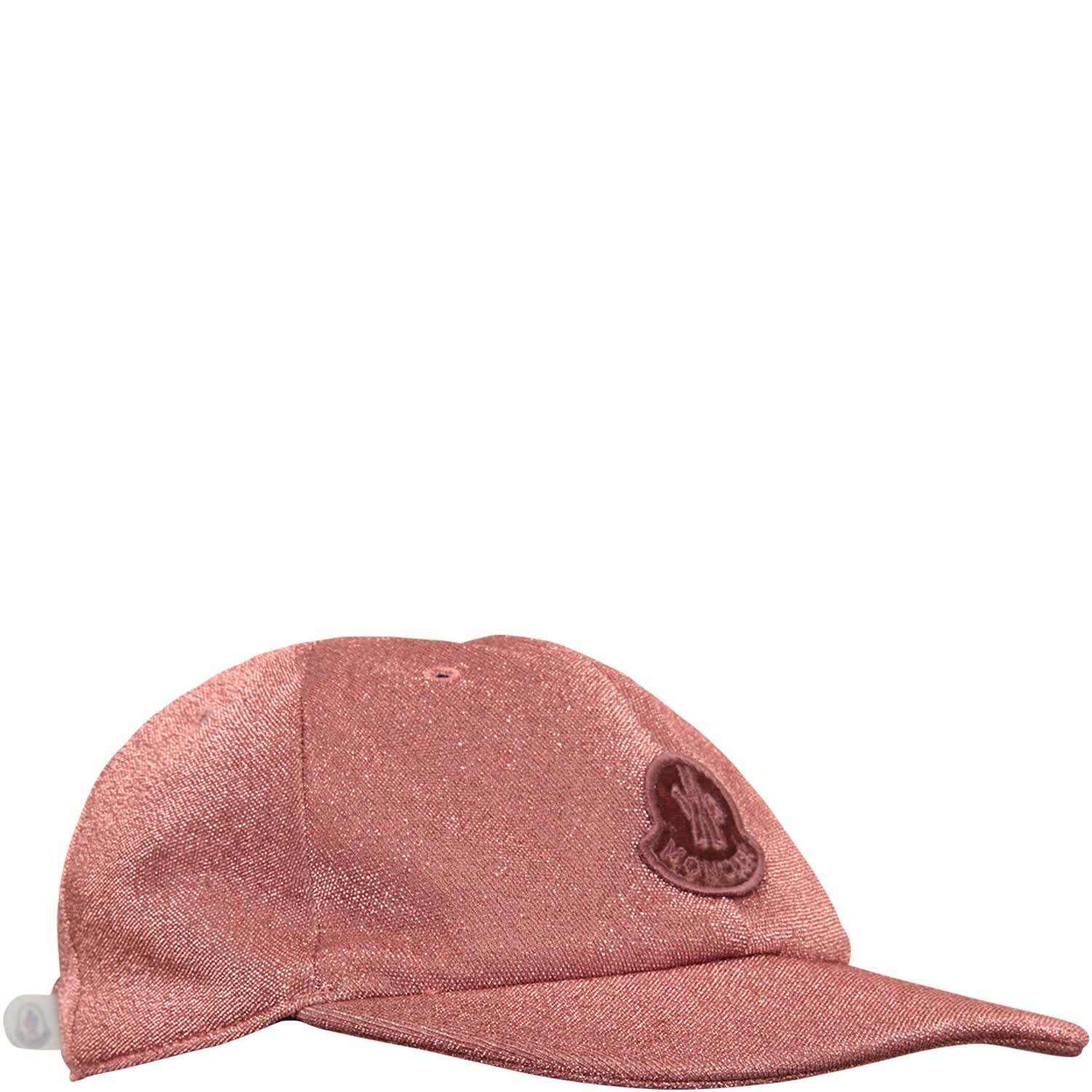 Moncler Pink Hat With Purple Logo