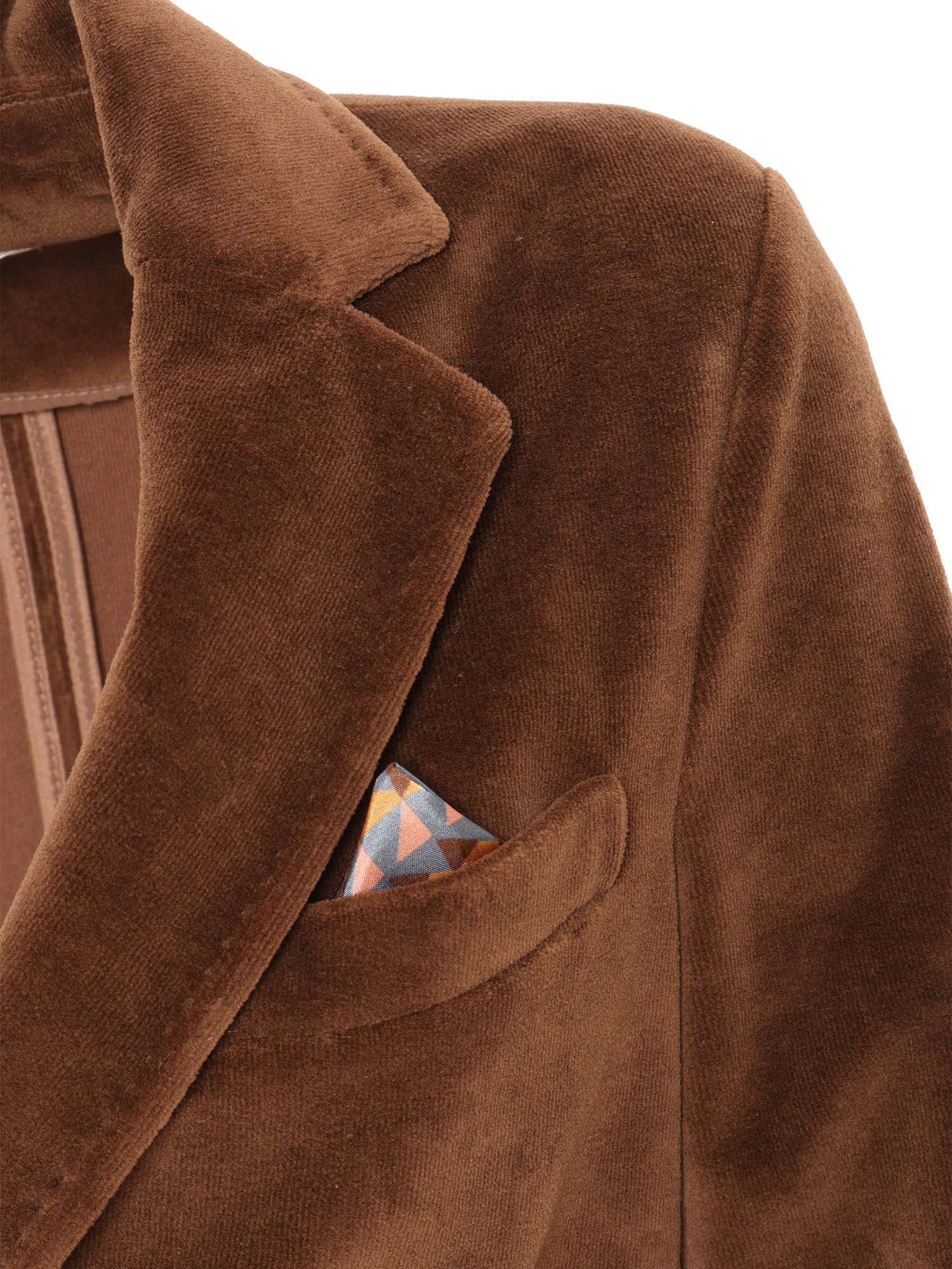 Shop Circolo 1901 Velvet Jacket In Brown