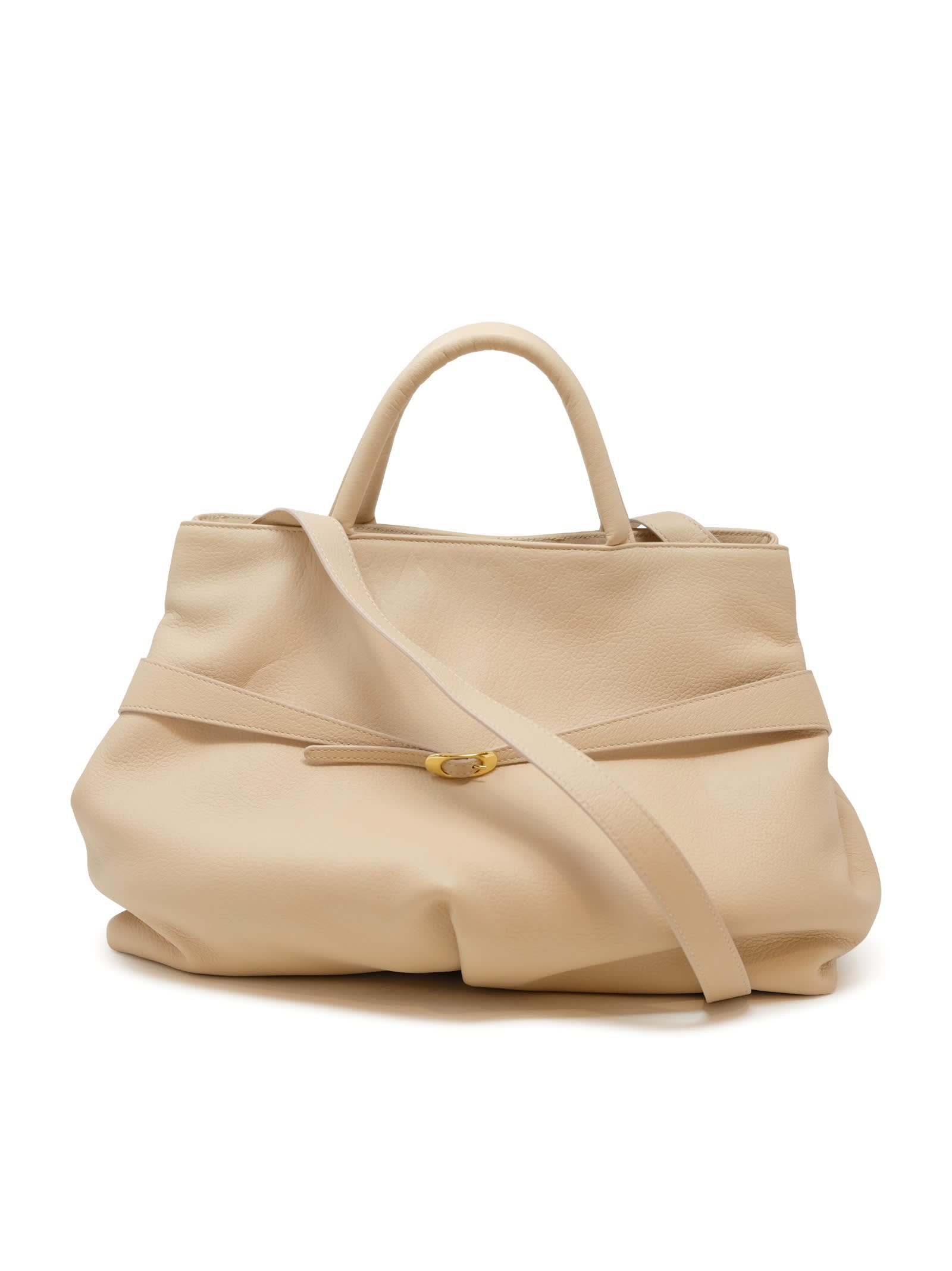 Del Carlo Roberto  Leather Bag In Nude