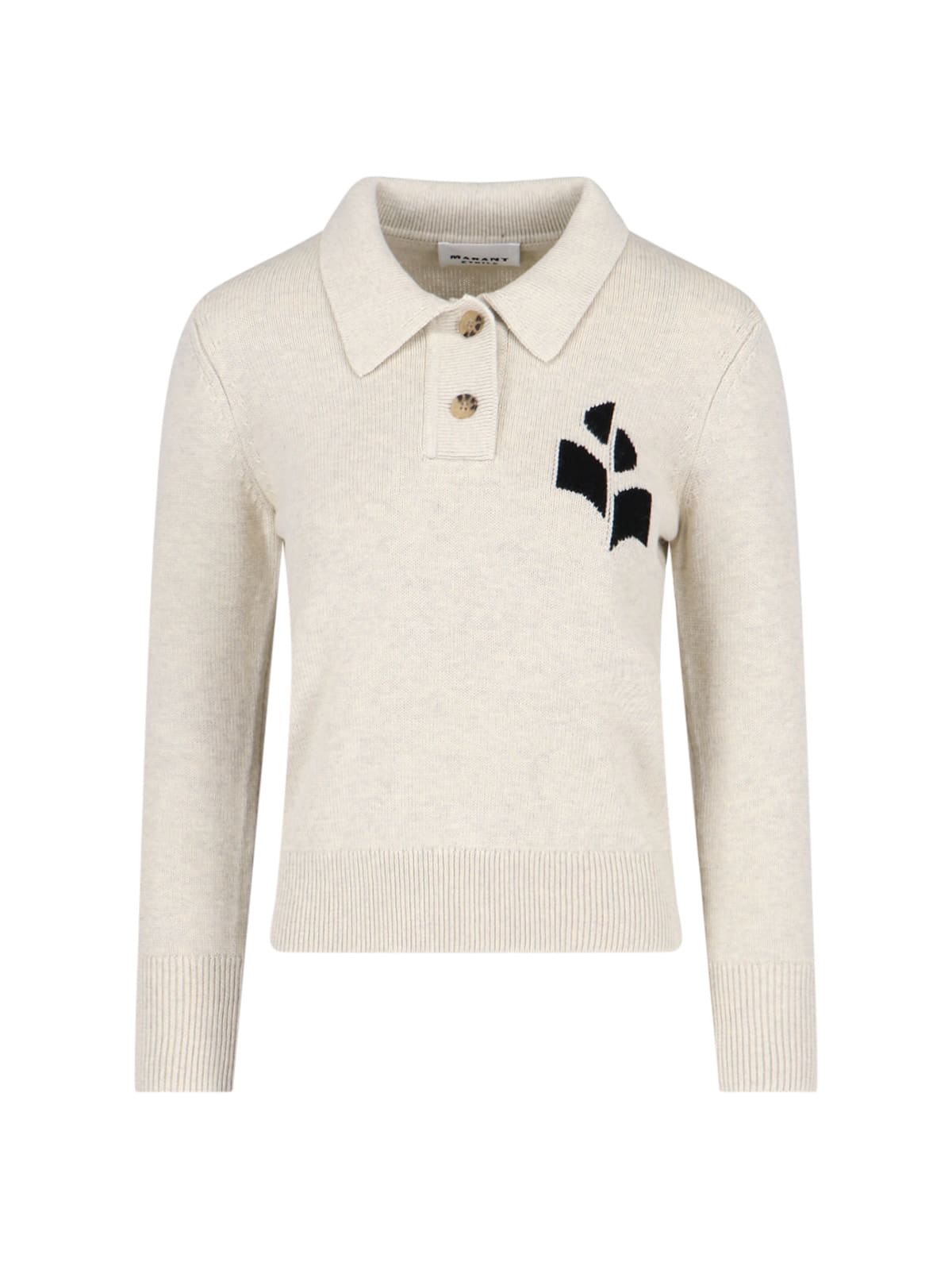 Isabel Marant Étoile Polo Shirt Nola In Neutral