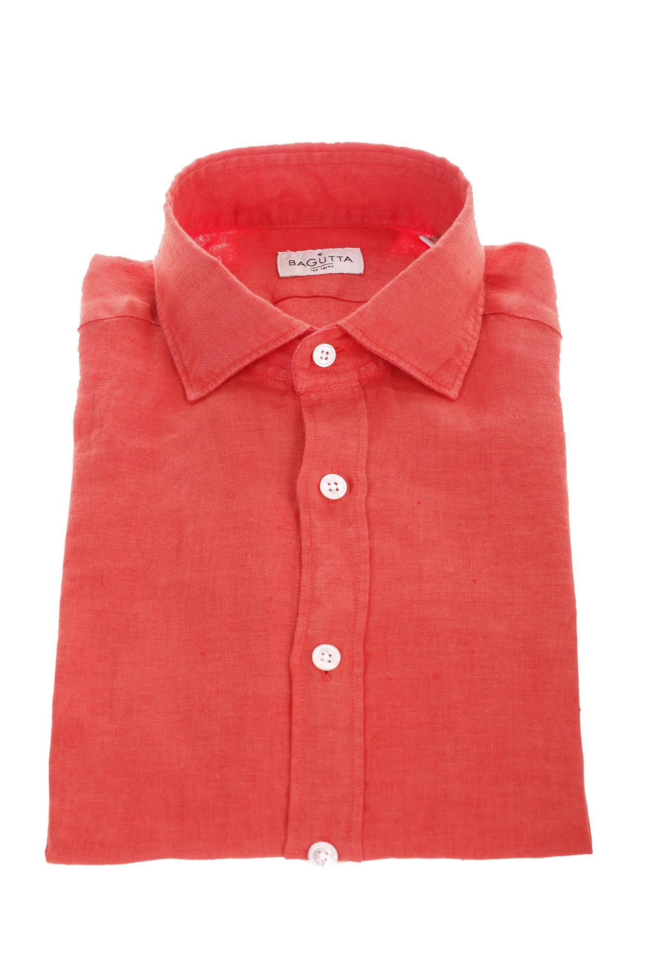 Bagutta red linen shirt