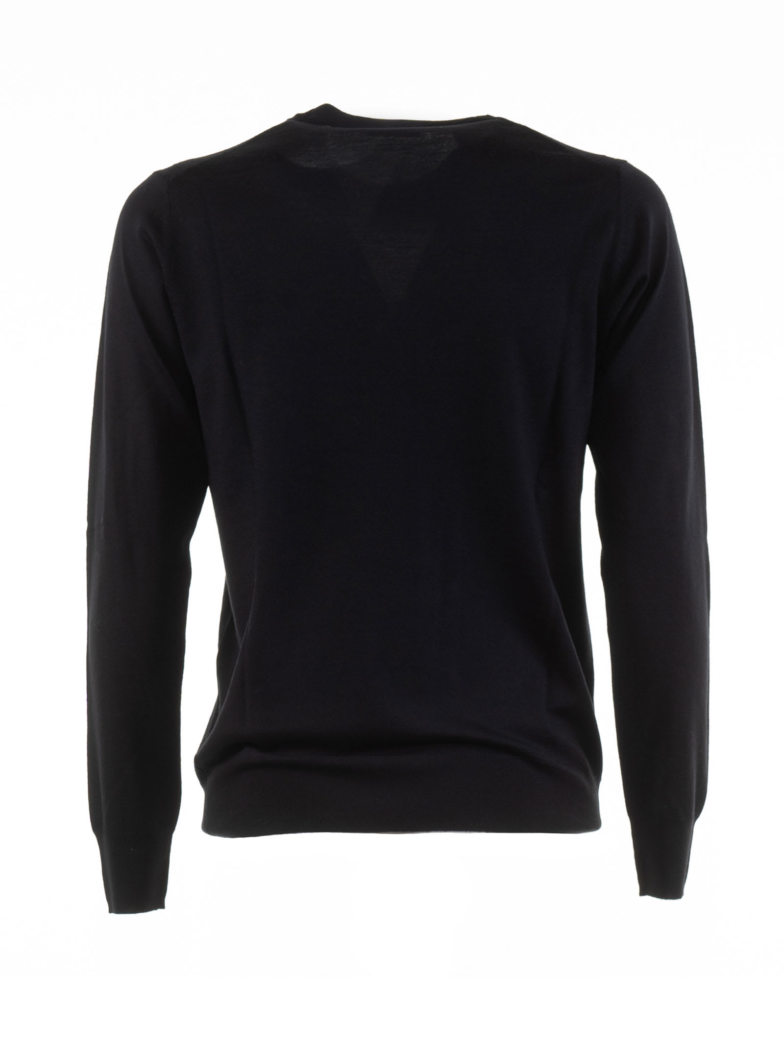 Shop Paolo Pecora Black Crewneck Sweater For Men In Nero