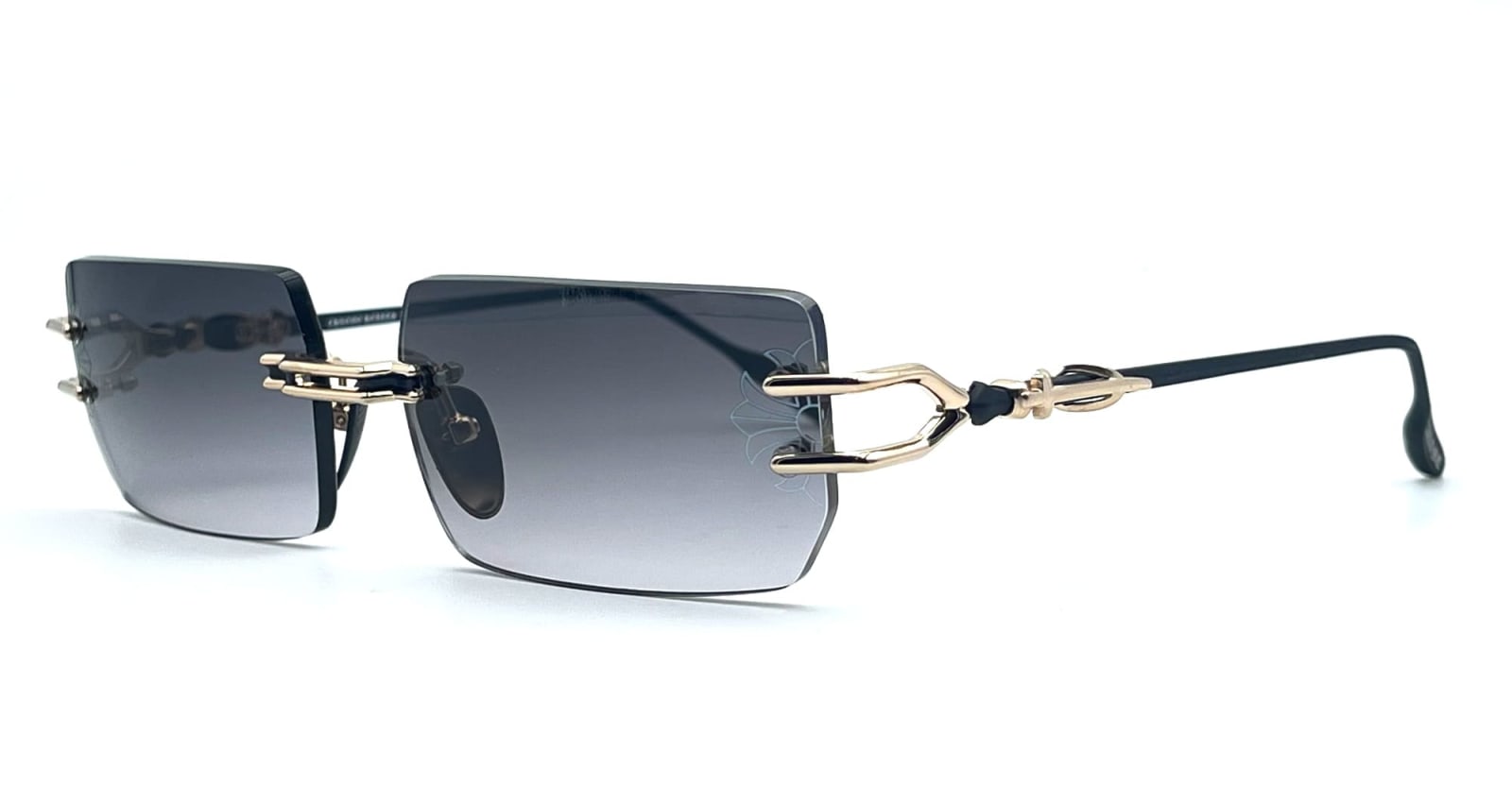 Shop Chrome Hearts Lordie - Gold Plated / Matte Black Sunglasses In Black/gold
