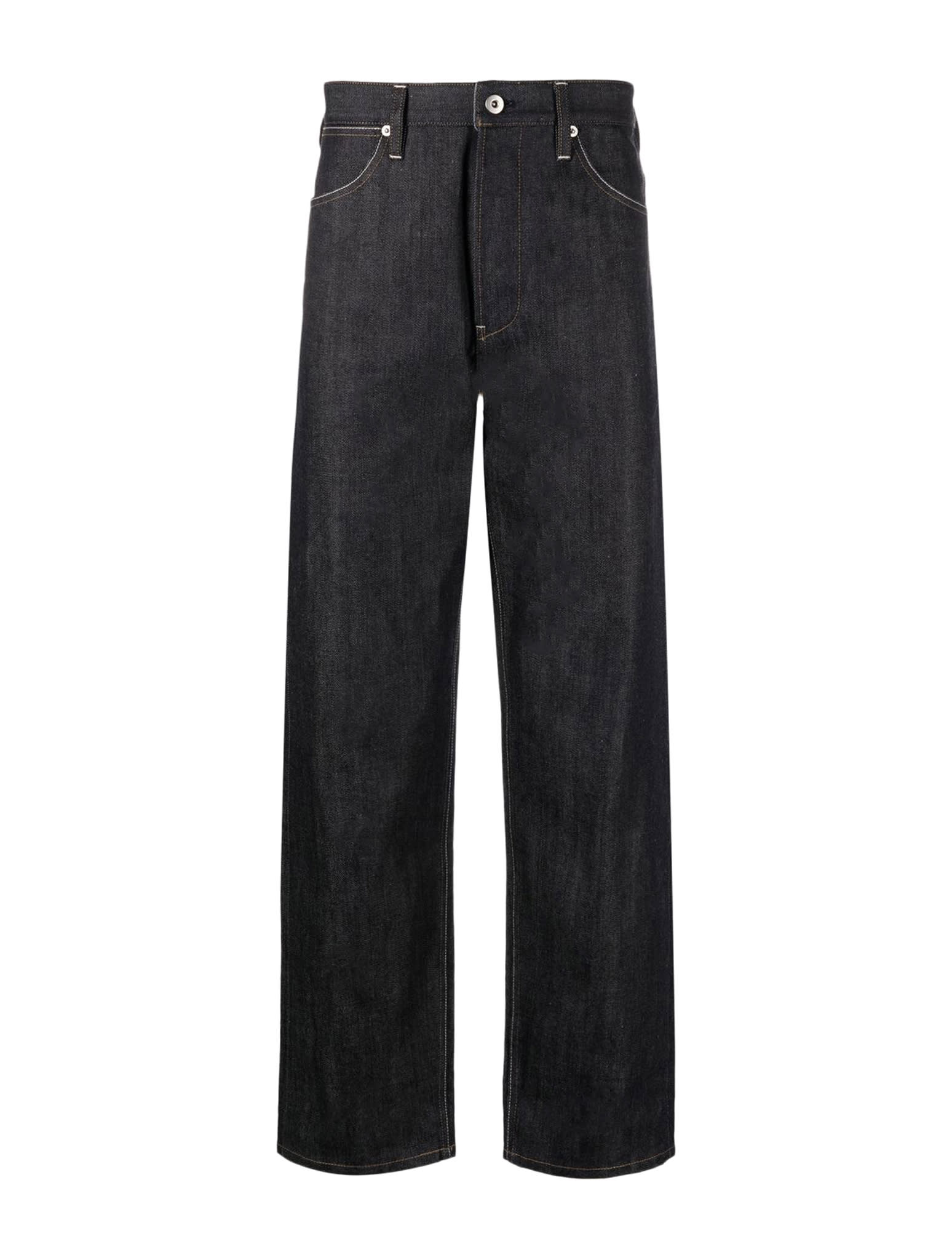 Shop Jil Sander Straight Jeans In Dark Blue