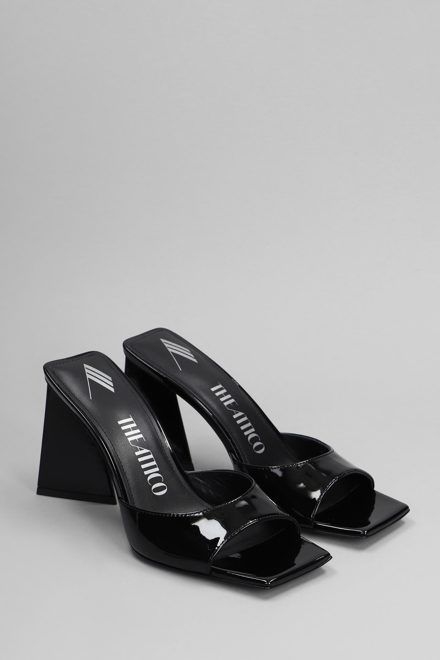 Attico Mini Devon 85 Leather Sandals In 100
