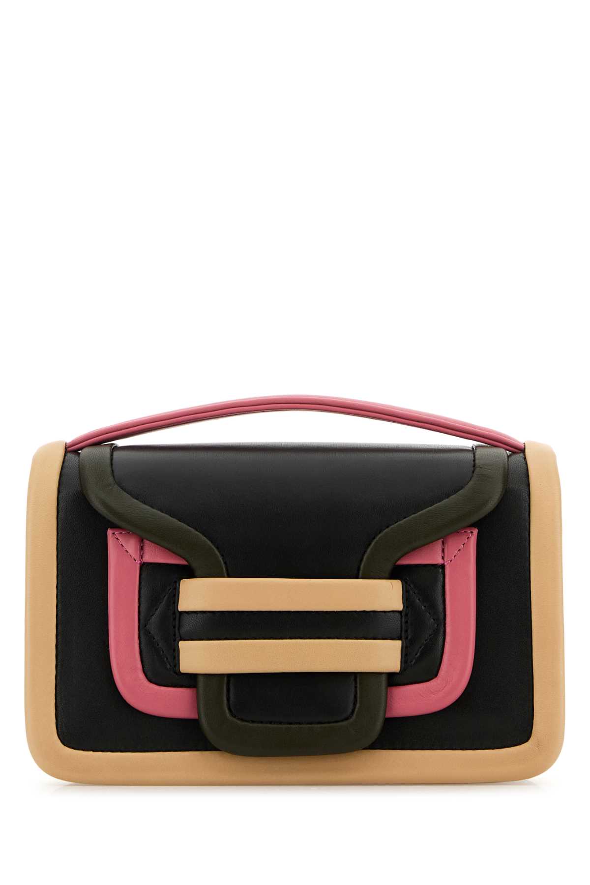 Multicolor Leather Alpha Handbag