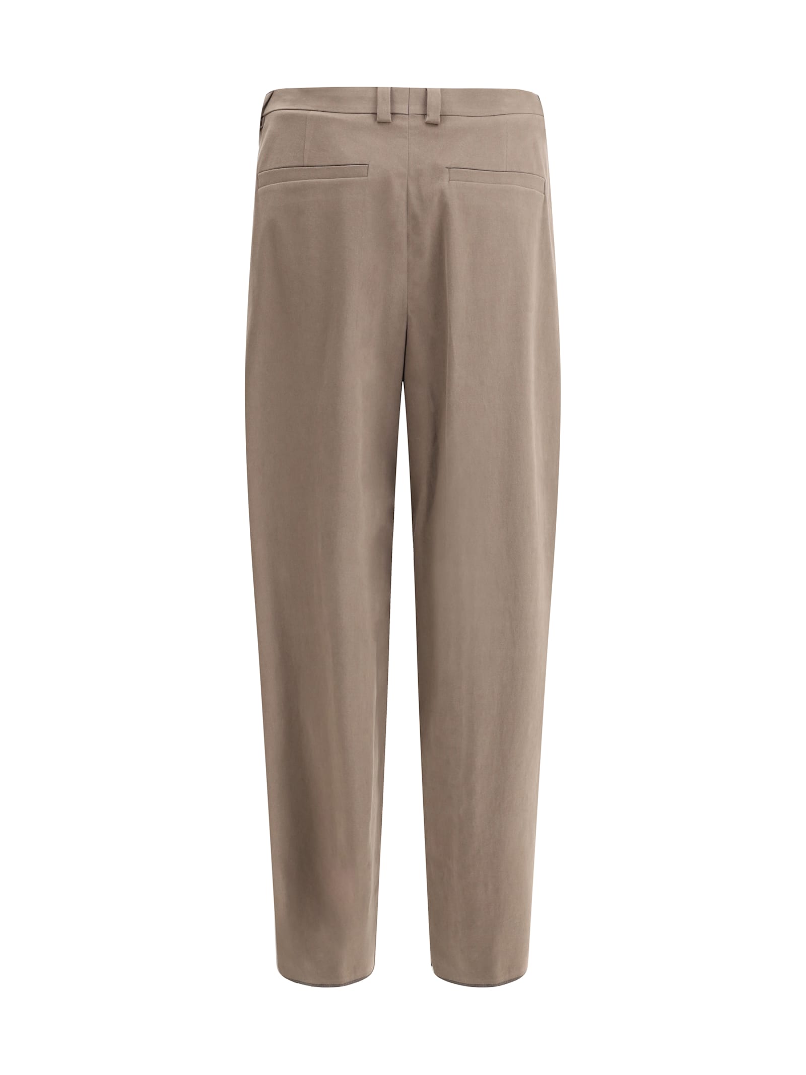 Ferragamo Wide-leg Cotton Trousers Featuring Pockets