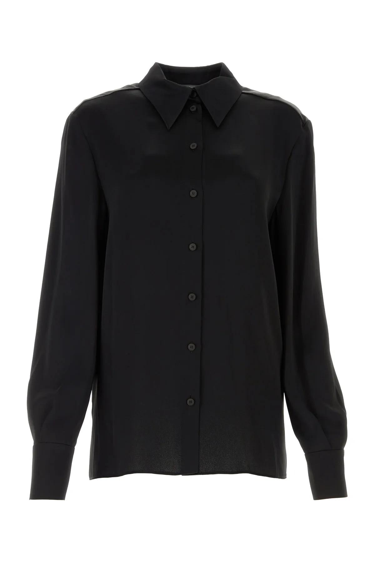 Shop Alberta Ferretti Black Satin Shirt