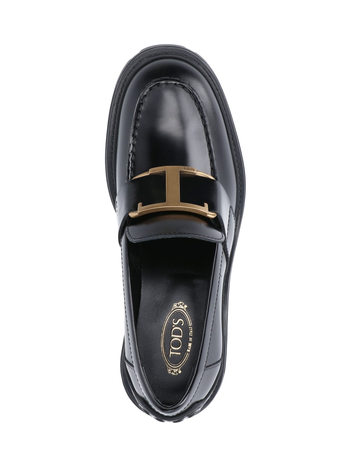 Shop Tod's Buckle Loafers In Black