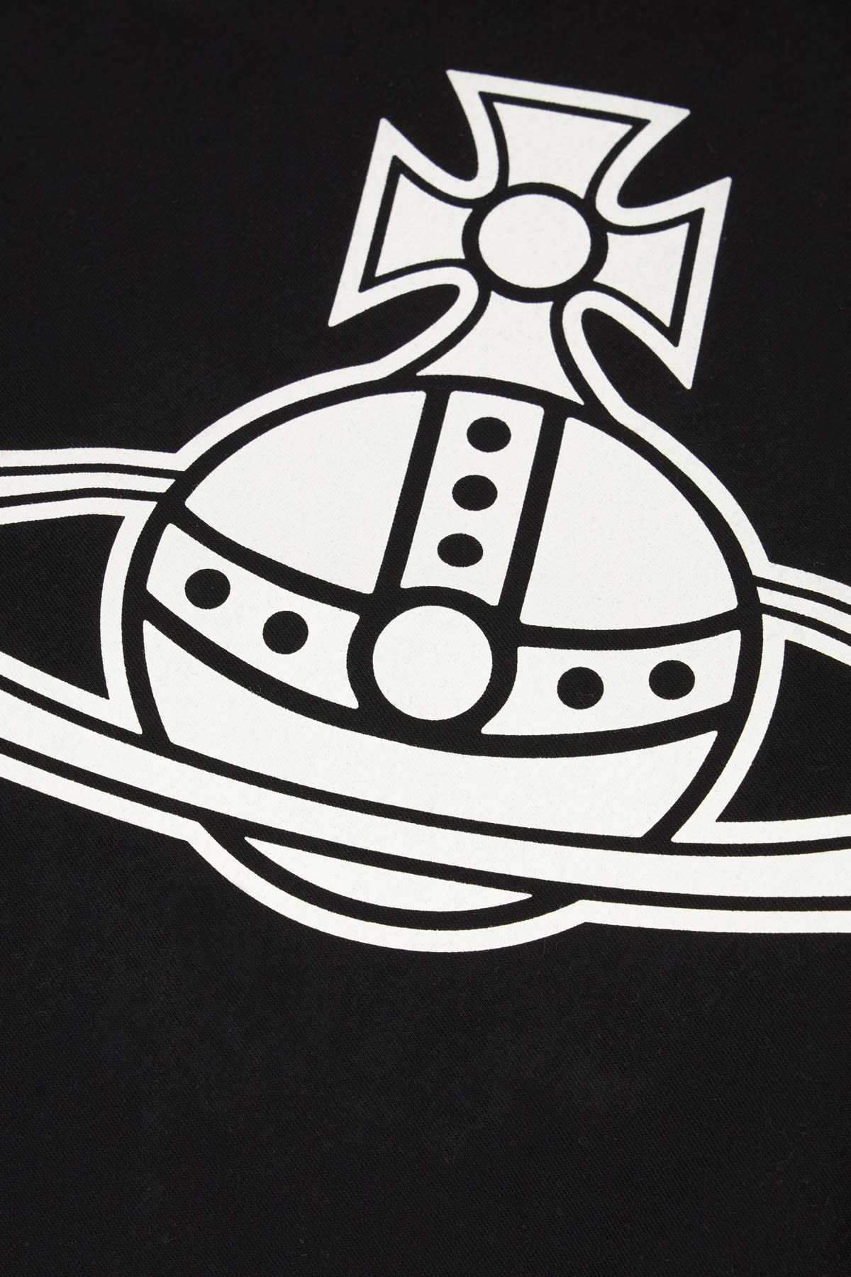 Vivienne Westwood Graphic Print Short Sleeve Crew Neck Top In Black