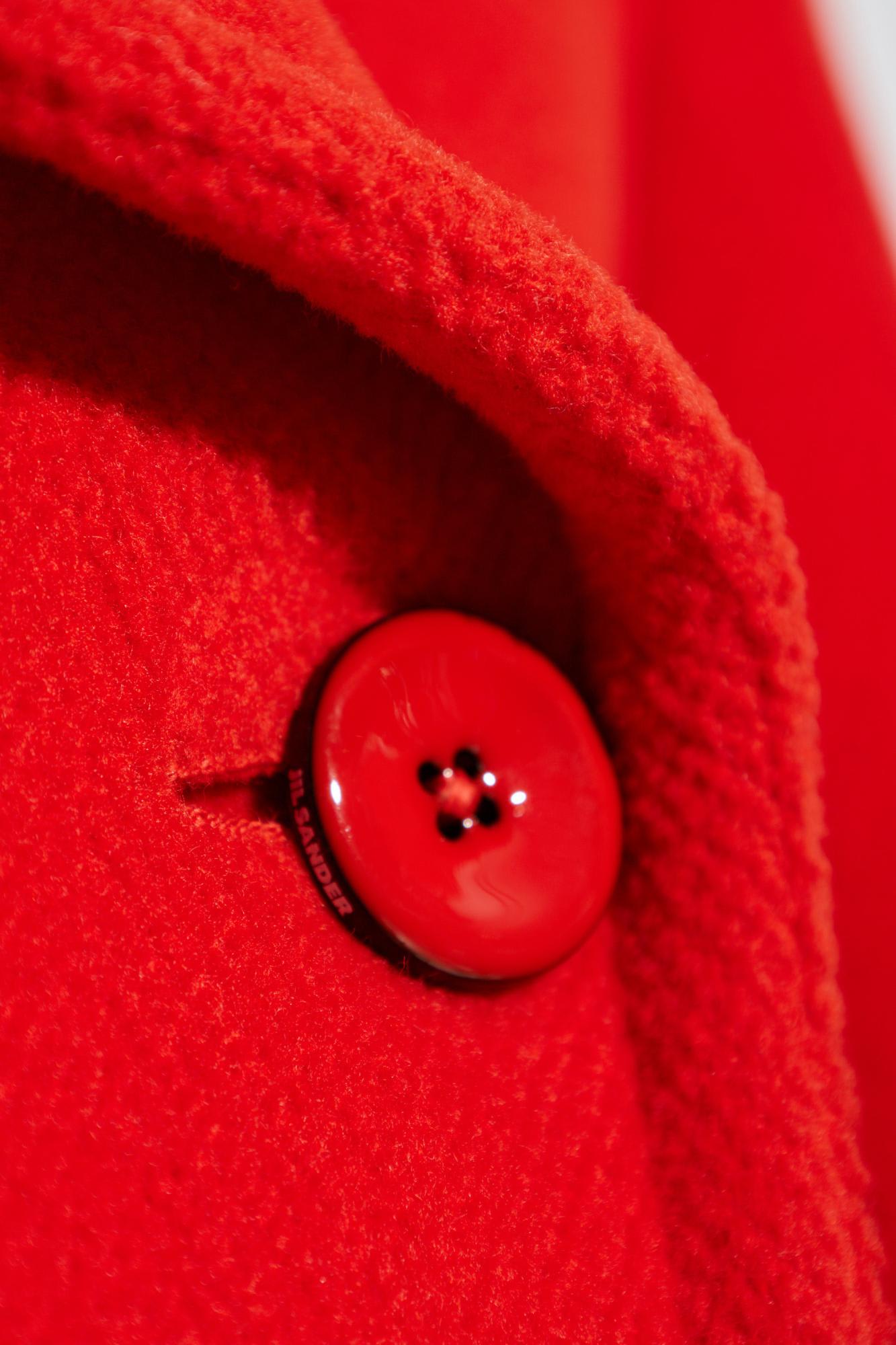 Jil Sander Wool Coat In Animal Print