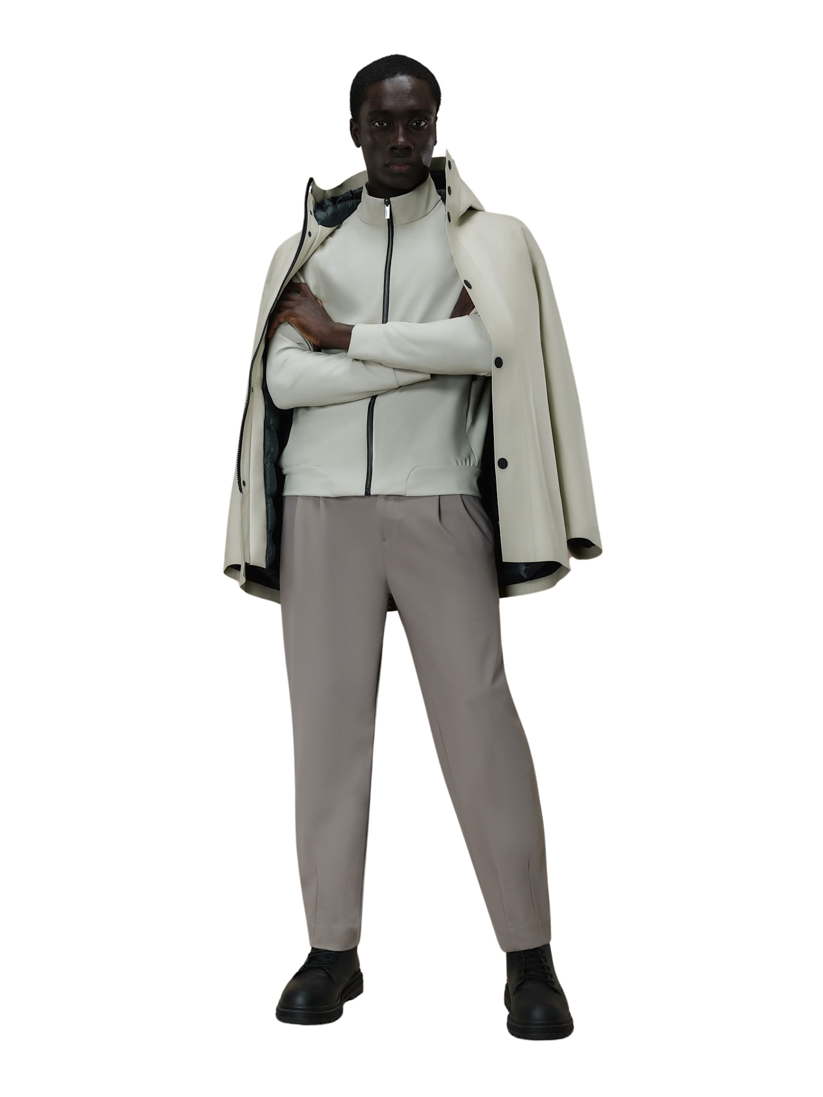 Shop Rrd - Roberto Ricci Design Rubber Double Parka Jkt In 32 Giallo Macaron