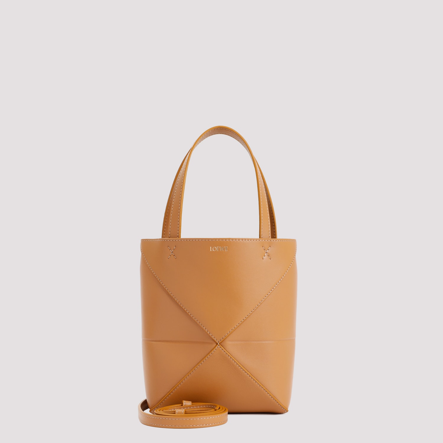 Loewe Puzzle Fold Tote Mini In Sand