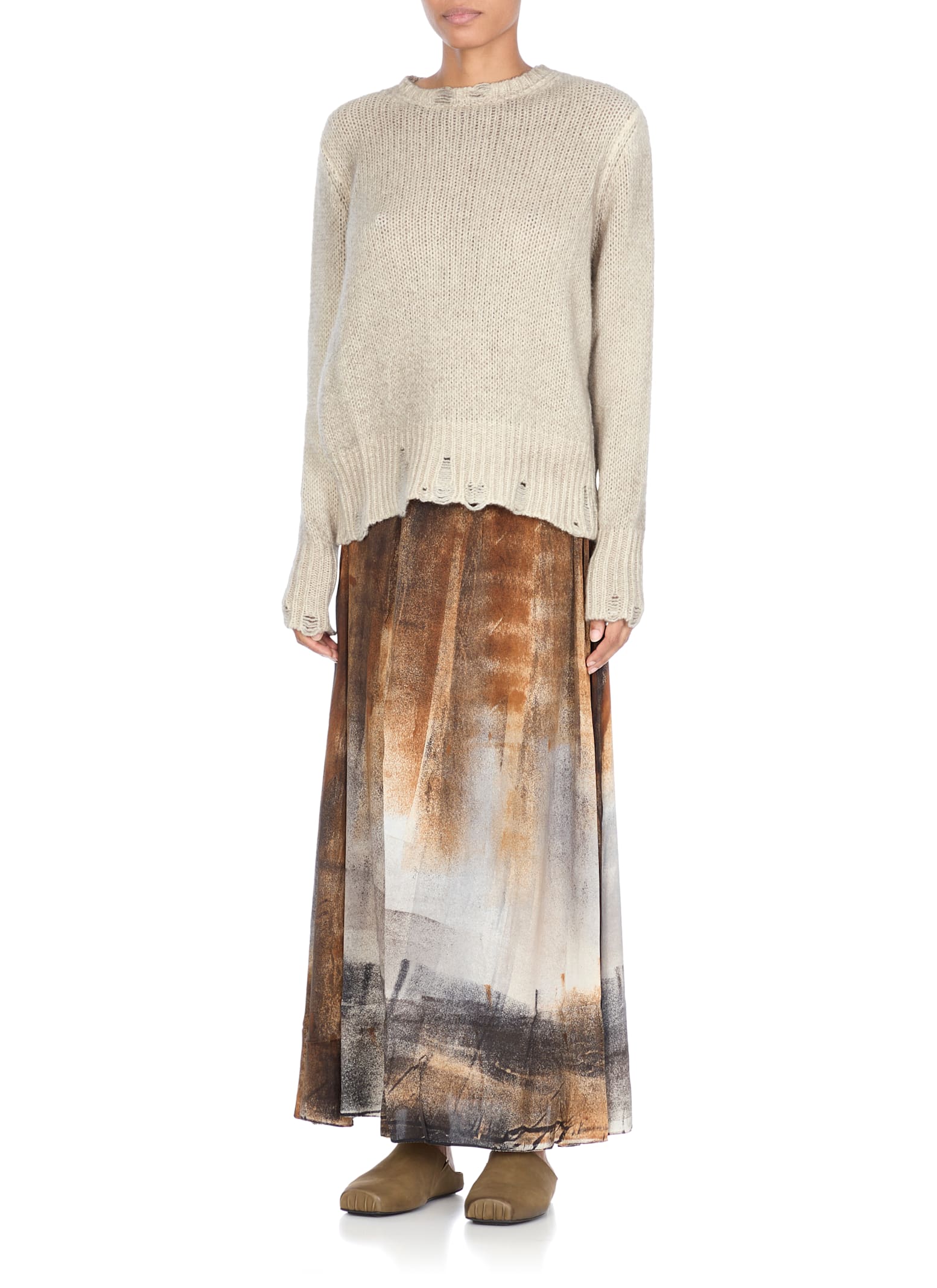 Avant Toi Beige Cashmere And Wool Sweater In Neutral
