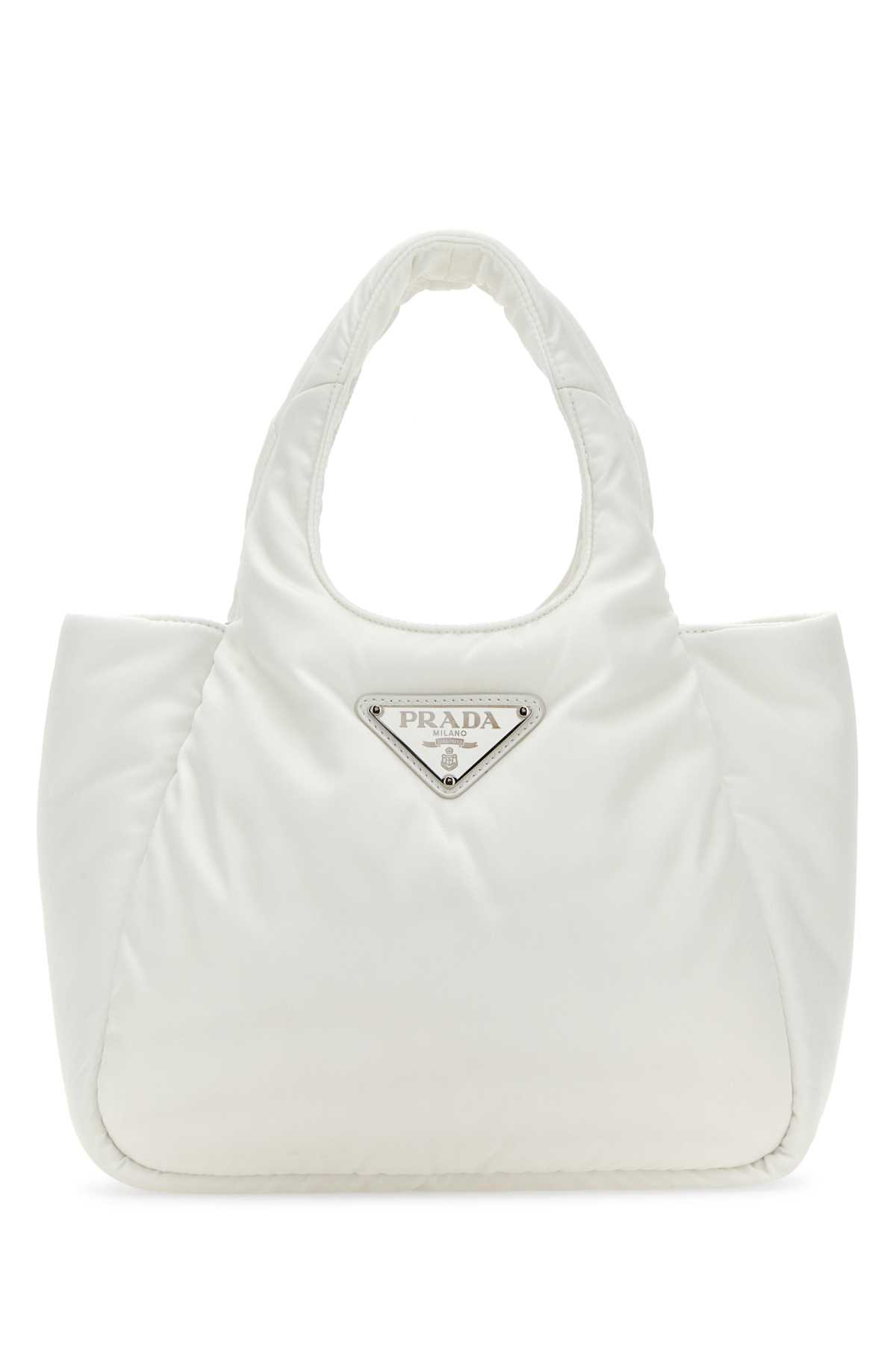 Prada White Nylon Handbag