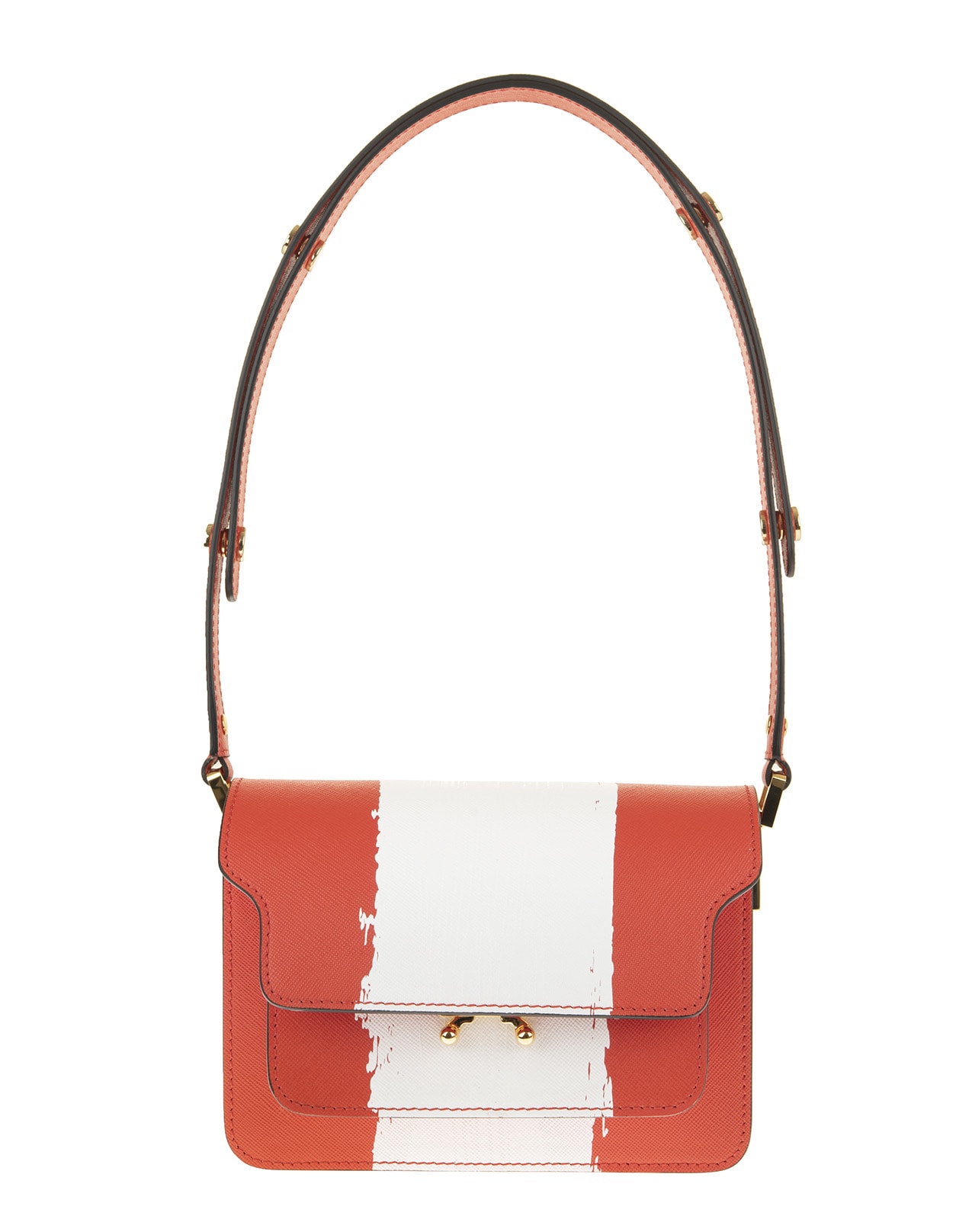 Marni Red And White Mini Trunk Bag