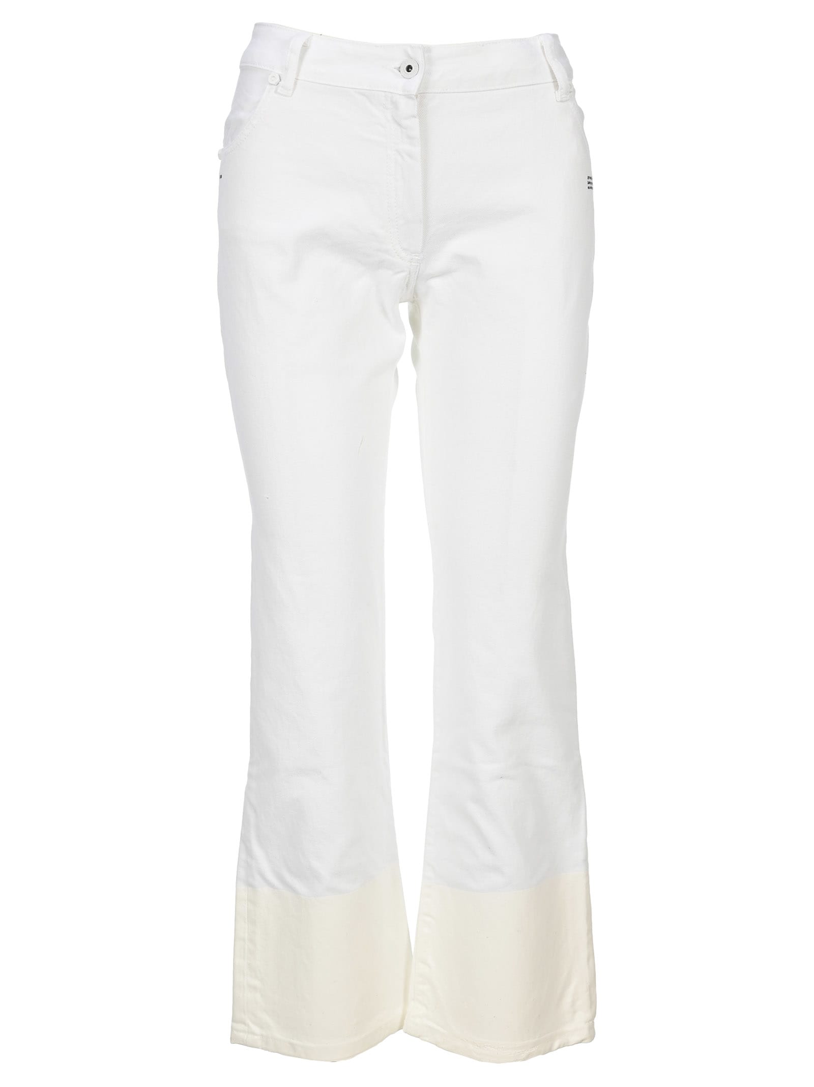 OFF-WHITE OFF WHITE CROPPED FLARED JEANS,11222057