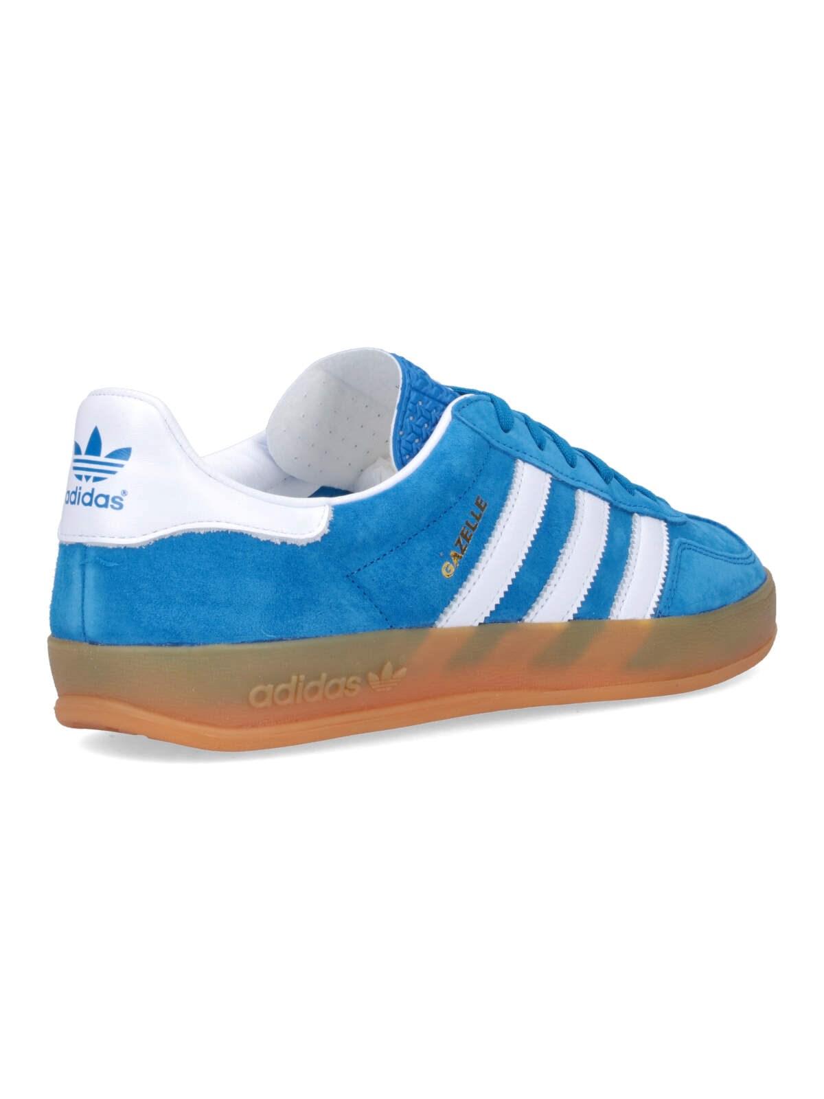 Shop Adidas Originals Gazelle Indoor Sneakers In Blubir/ftwwht/blubir