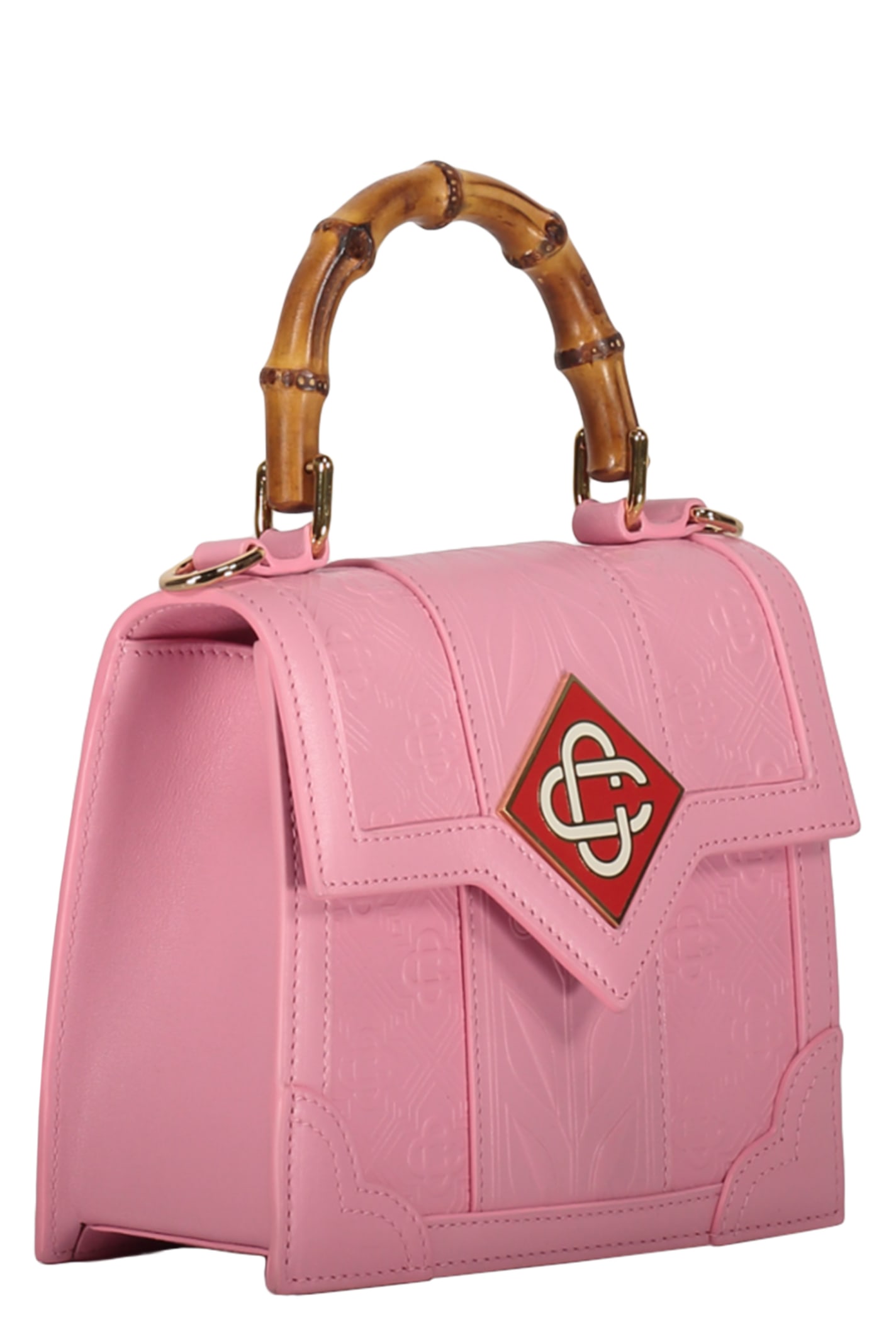 Shop Casablanca Leather Handbag In Pink