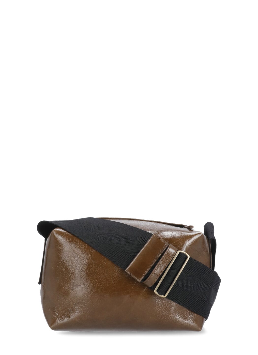 Uma Wang Leather Shoulder Bag Adjustable Strap In Brown