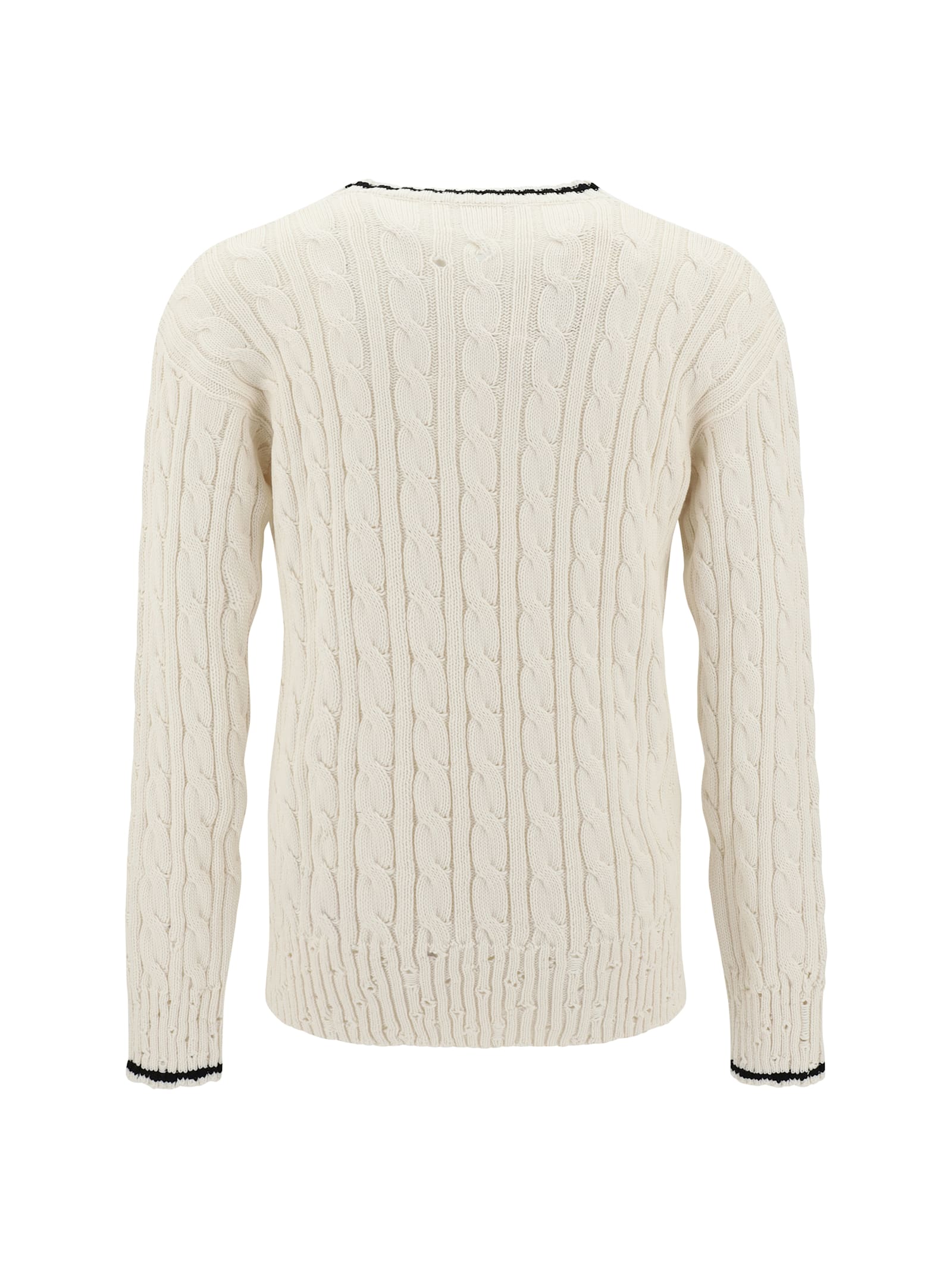 Shop Marni V Neck Sweater In Natural White