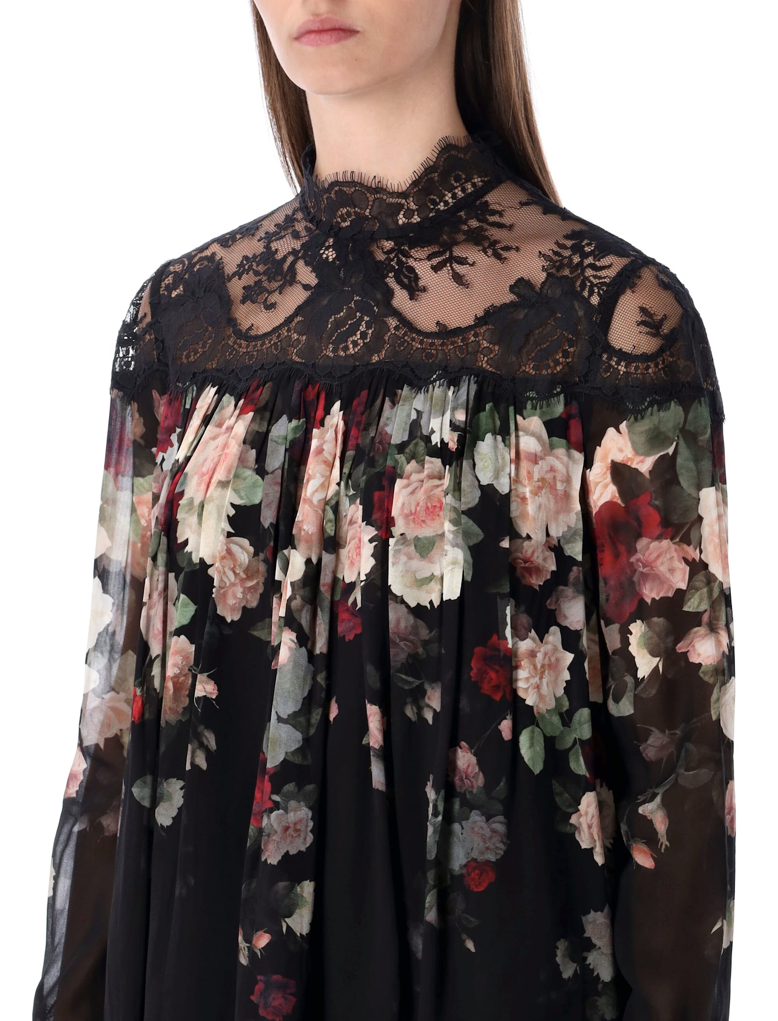 Zimmermann Hypnotic Floral Chiffon Lace Top