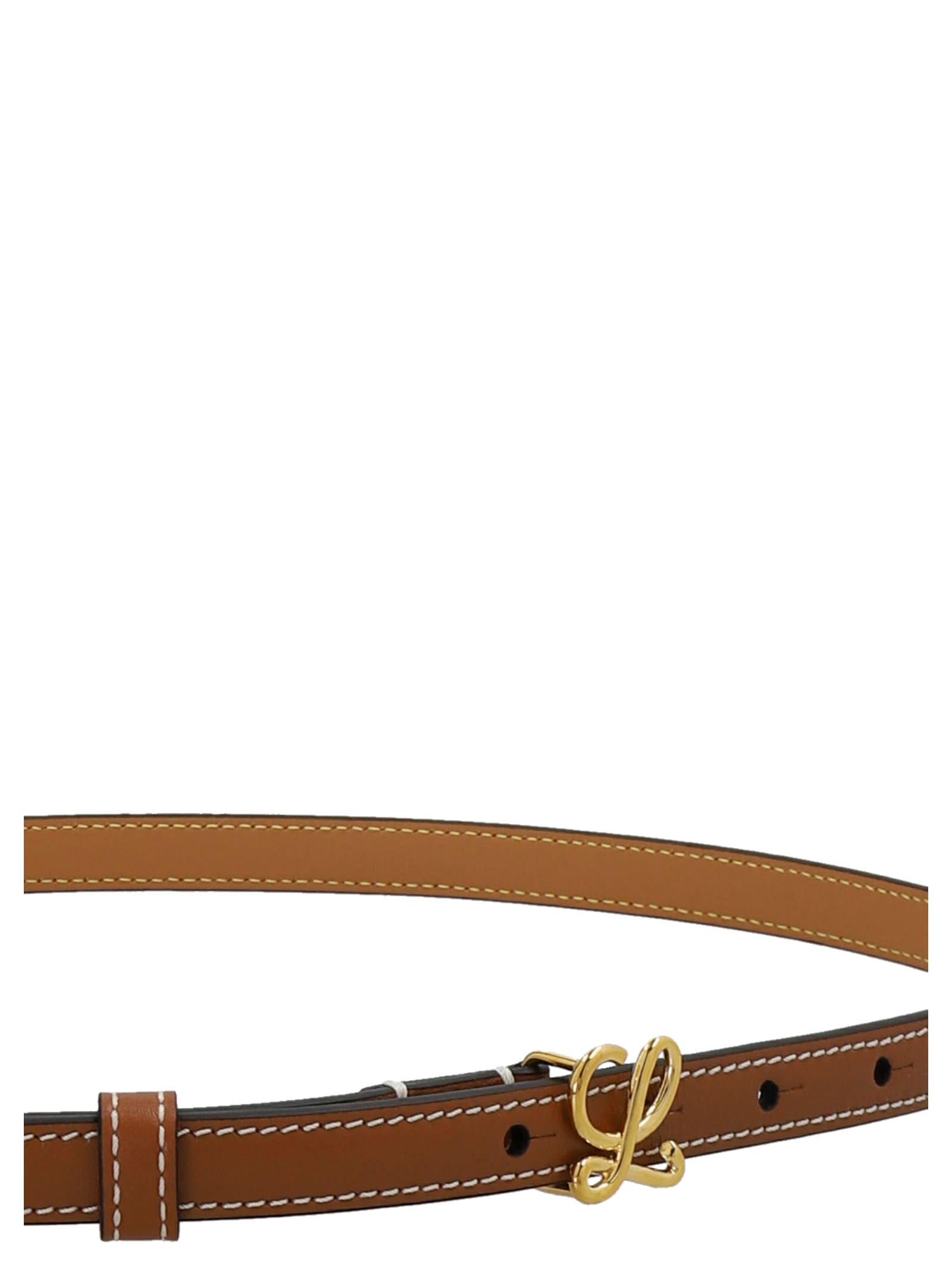 Shop Loewe L Belt In Brown