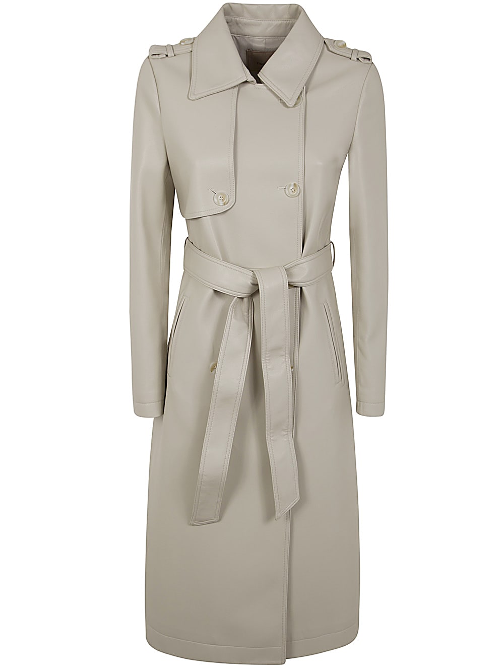 Shop Twinset Trench In Old White