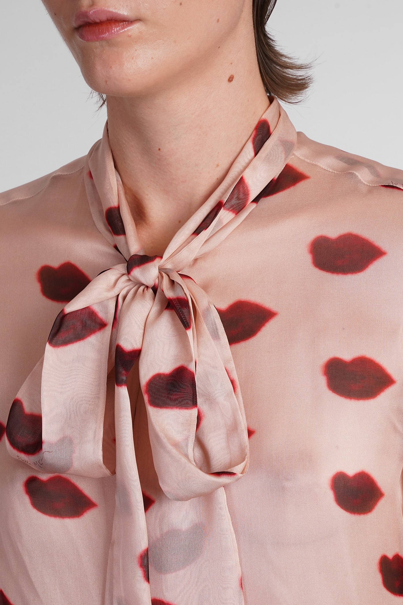 Shop Stella Mccartney Shirt In Rose-pink Silk