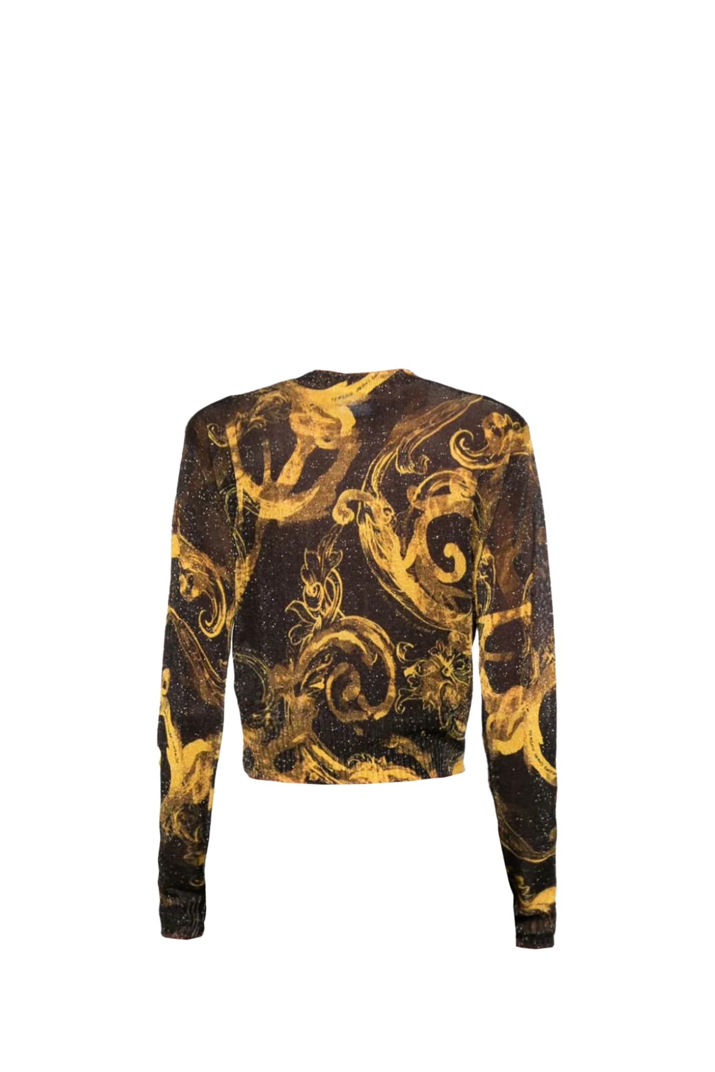 Shop Versace Jeans Couture Top In Black/gold