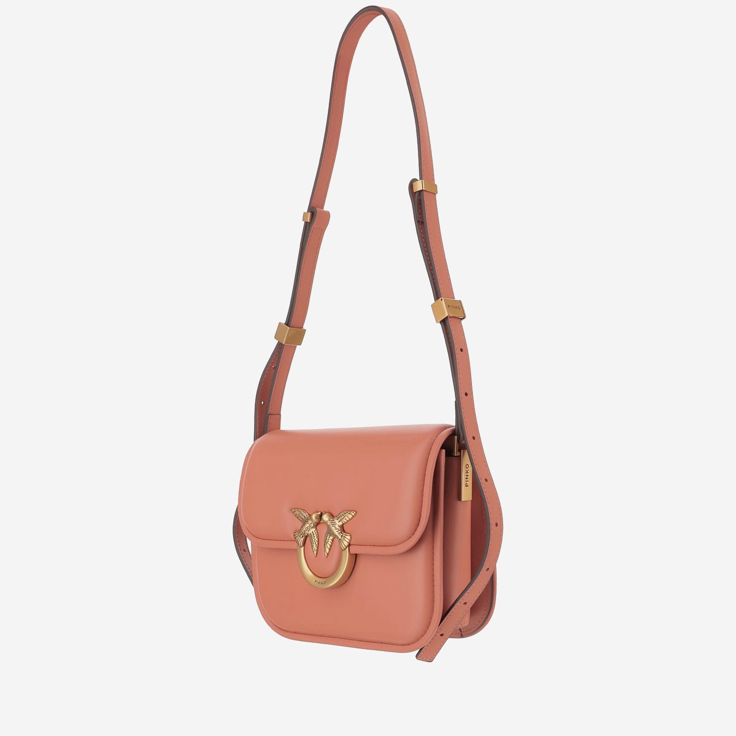 Pinko Love Box Shoulder Bag In Brown