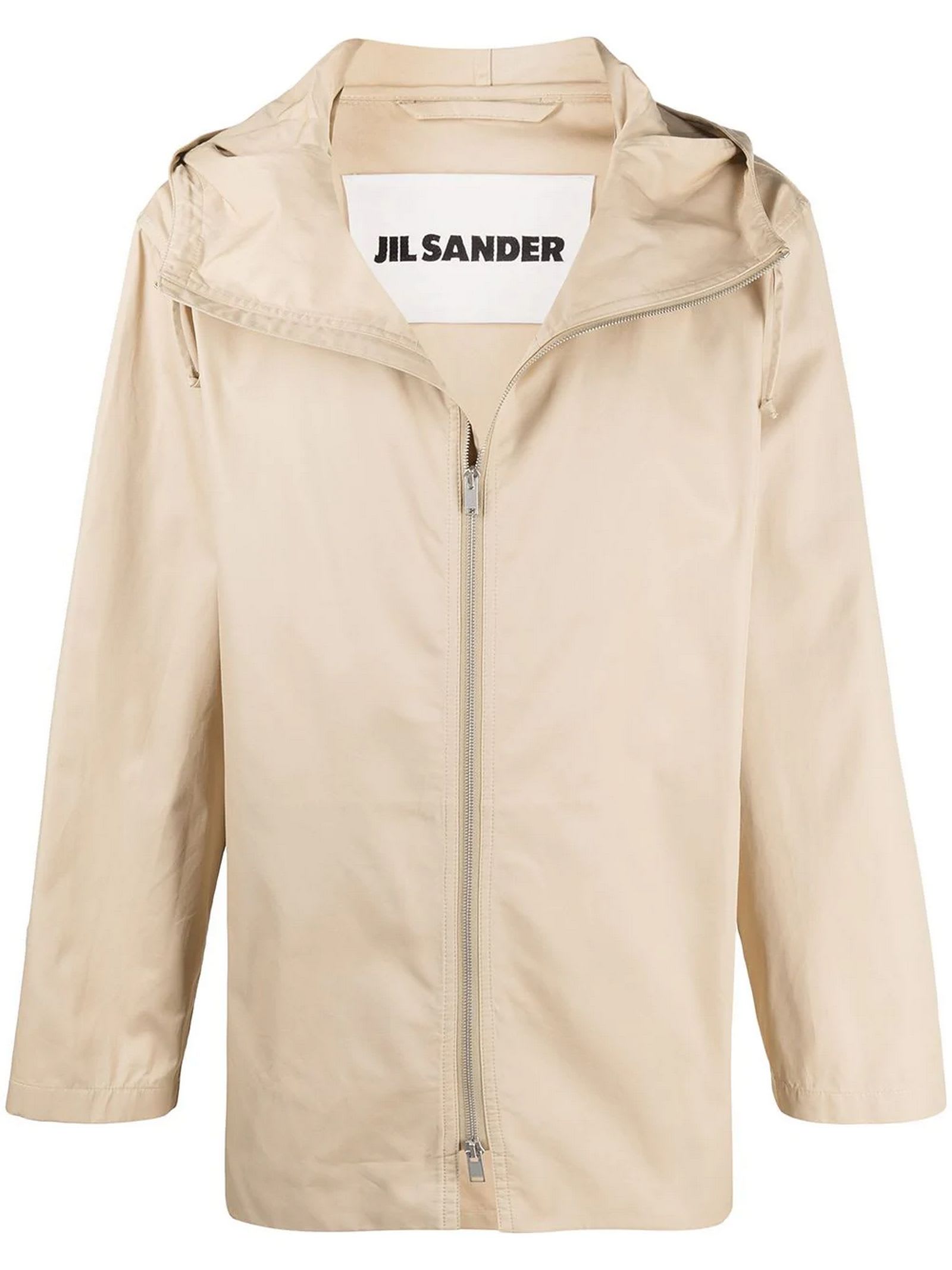 Jil Sander Sand-beige Cotton Coat