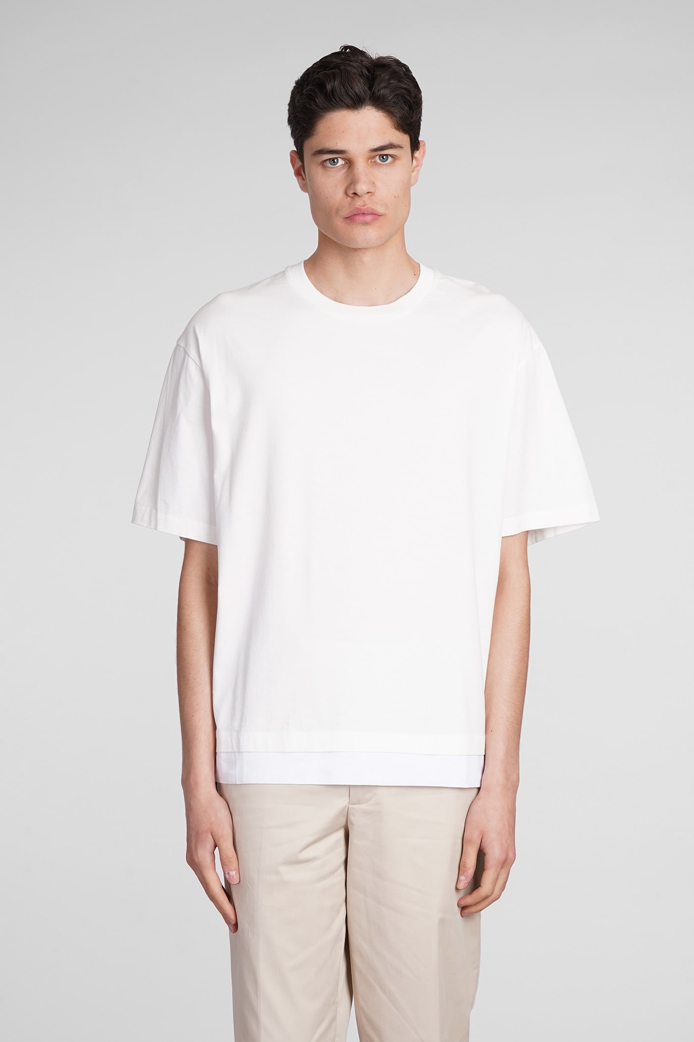 T-shirt In White Cotton