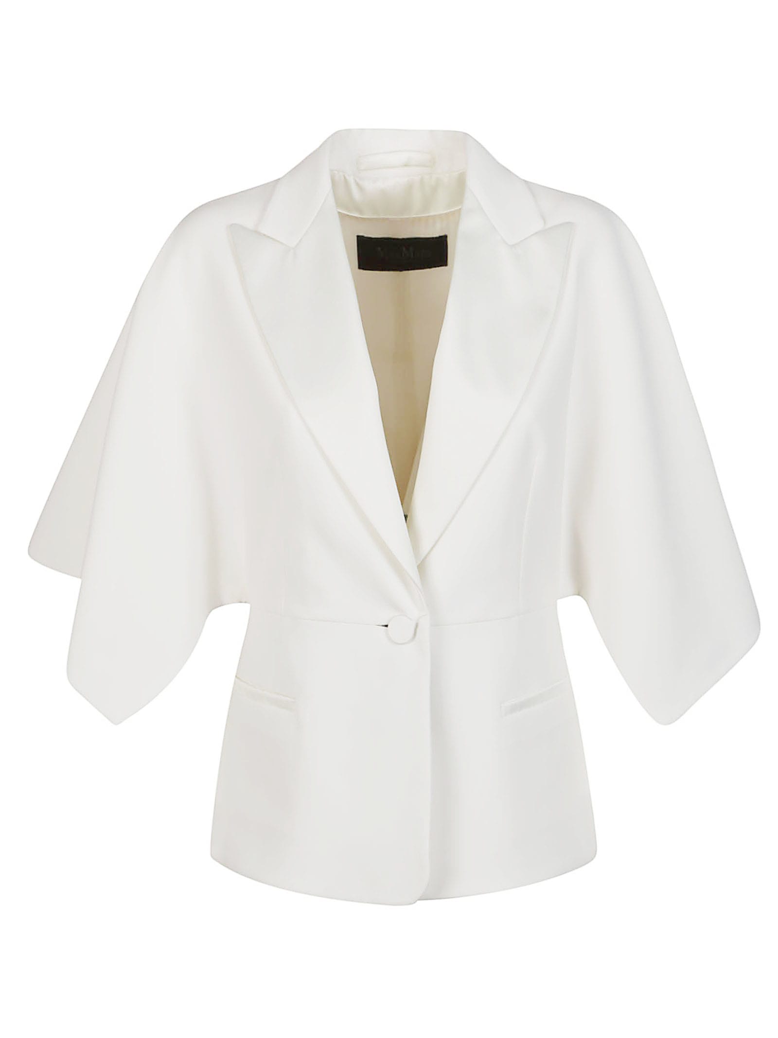 Shop Max Mara Curacao Jacket In Bianco Seta