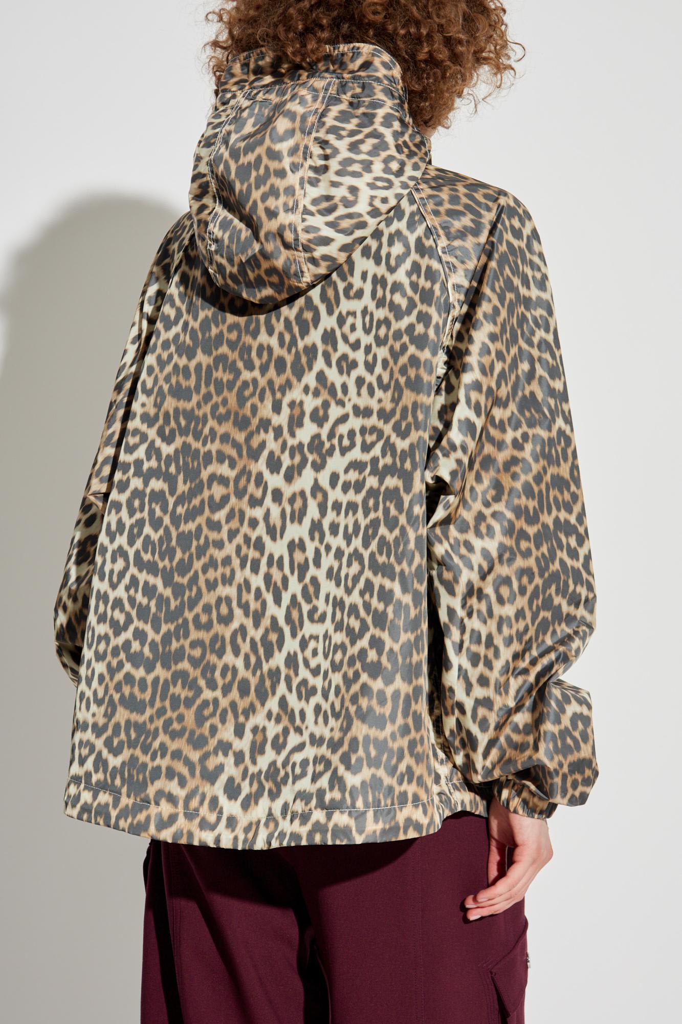 Ganni Animalier Print Jacket In Multi