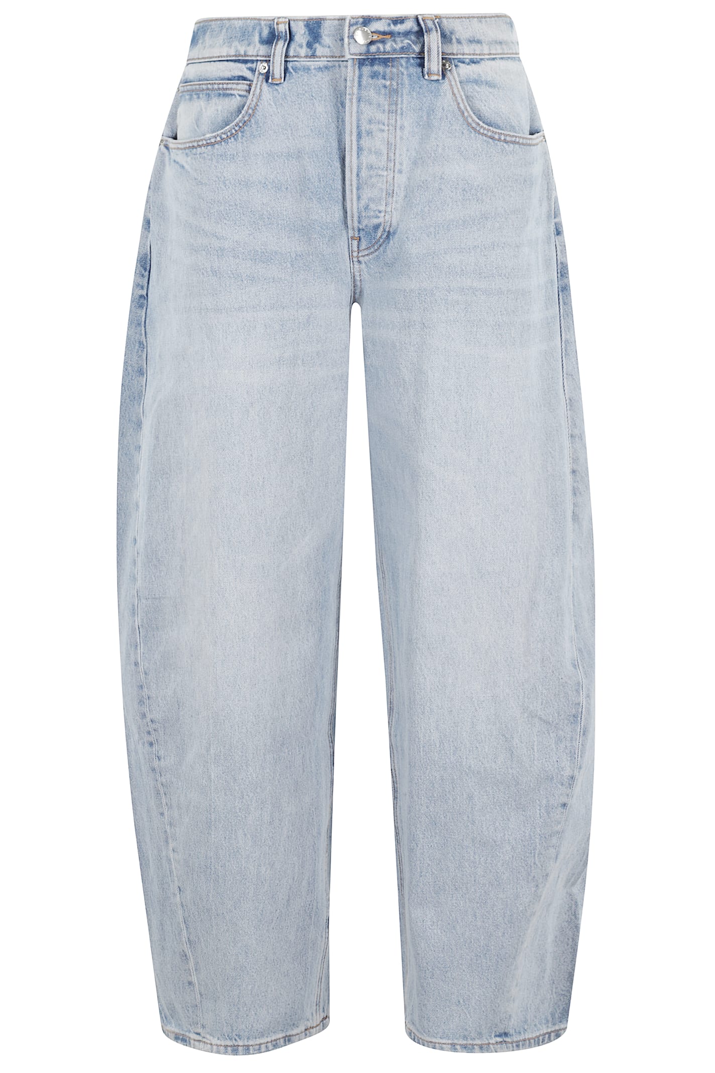 Alexander Wang Mid Rise Jeans With Vintage Bleach Wash In Blue