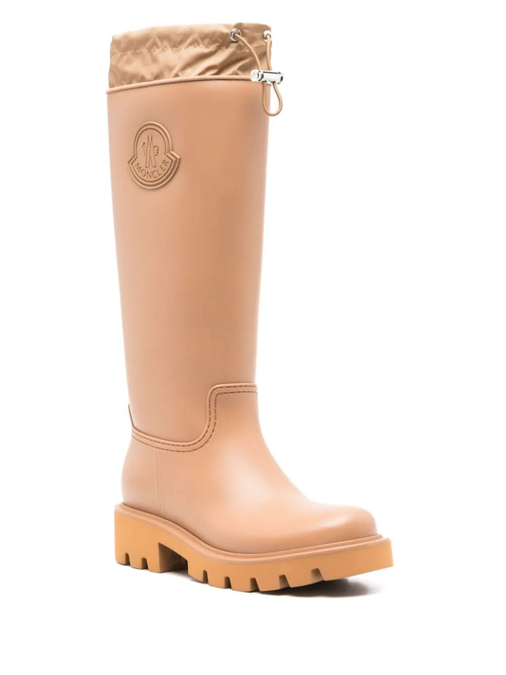 Shop Moncler Brown Kickstream Rain Boots