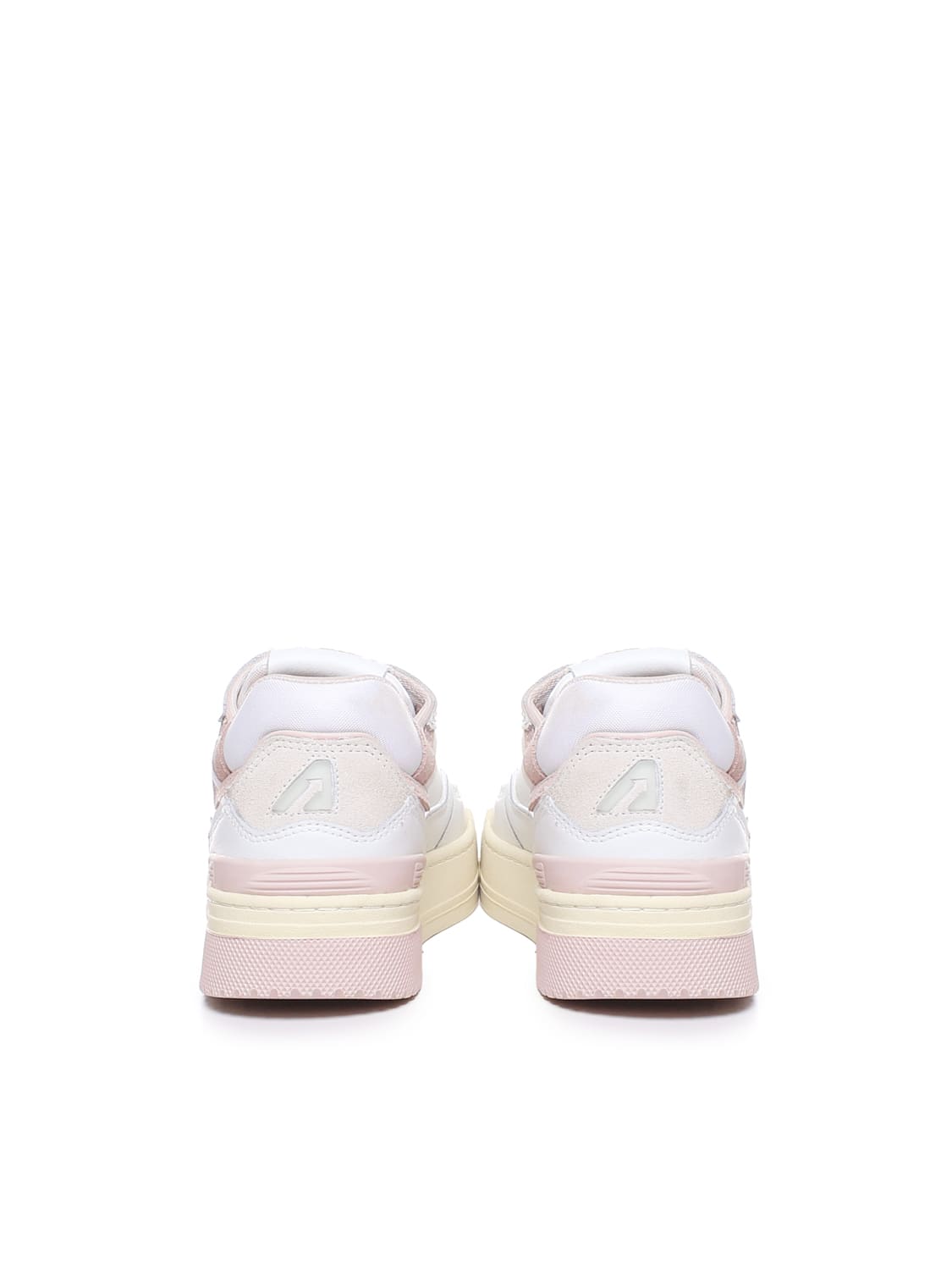 Shop Autry Leather Clc Sneakers In White, Pink