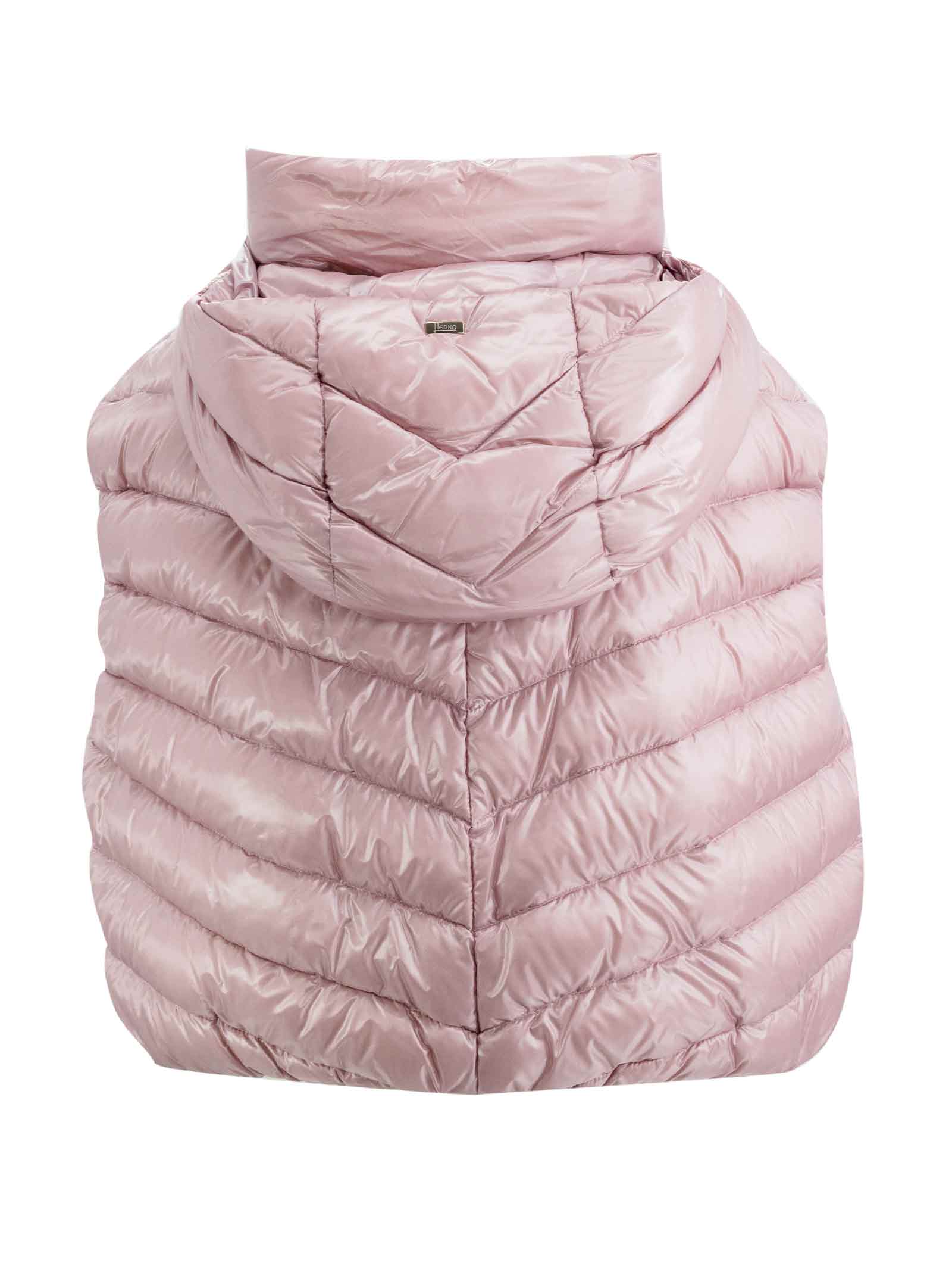 Herno Vest Made In S Iconic Ultralight Nylon In Pink