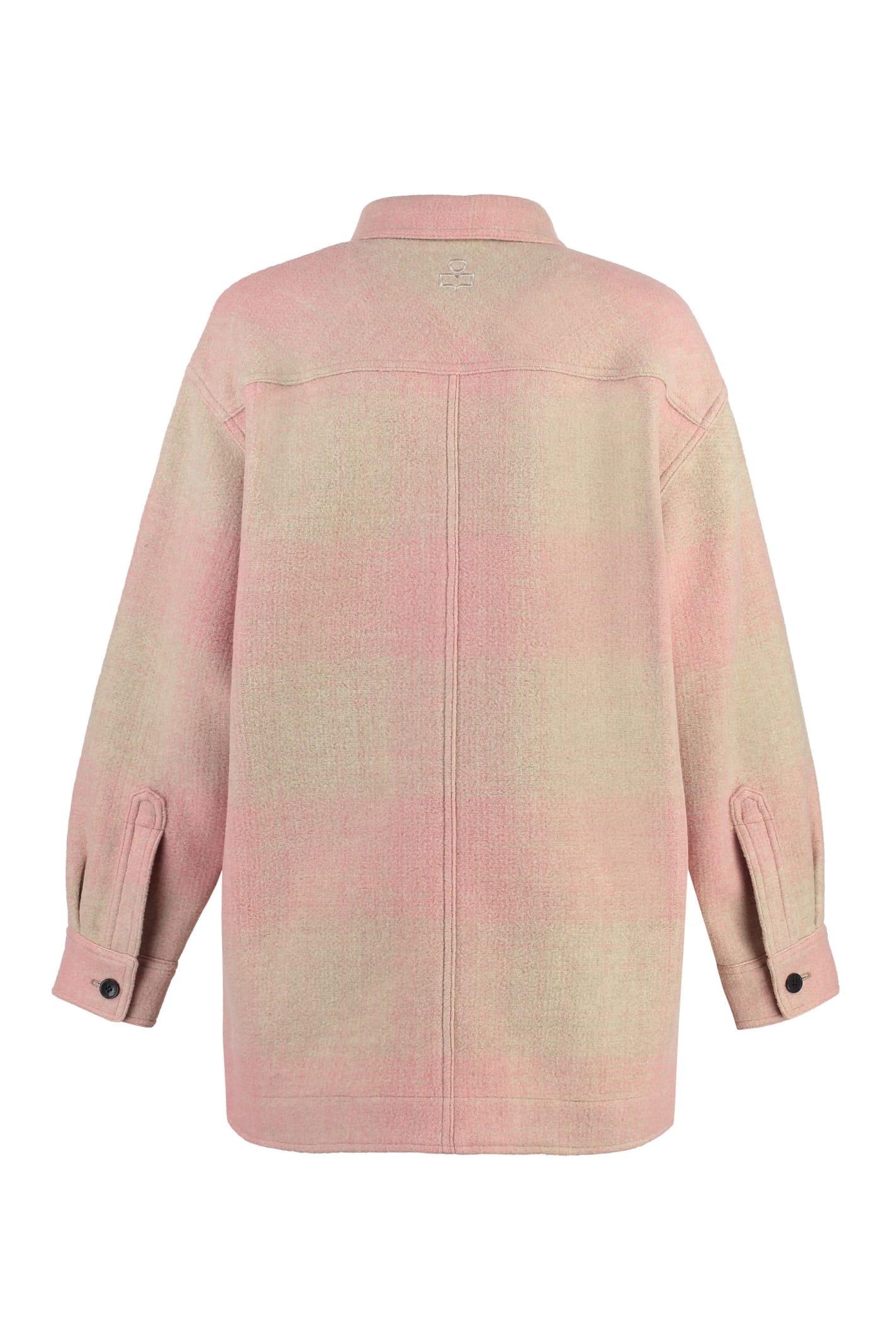 Shop Marant Etoile Marveli Wool Overshirt In Pink