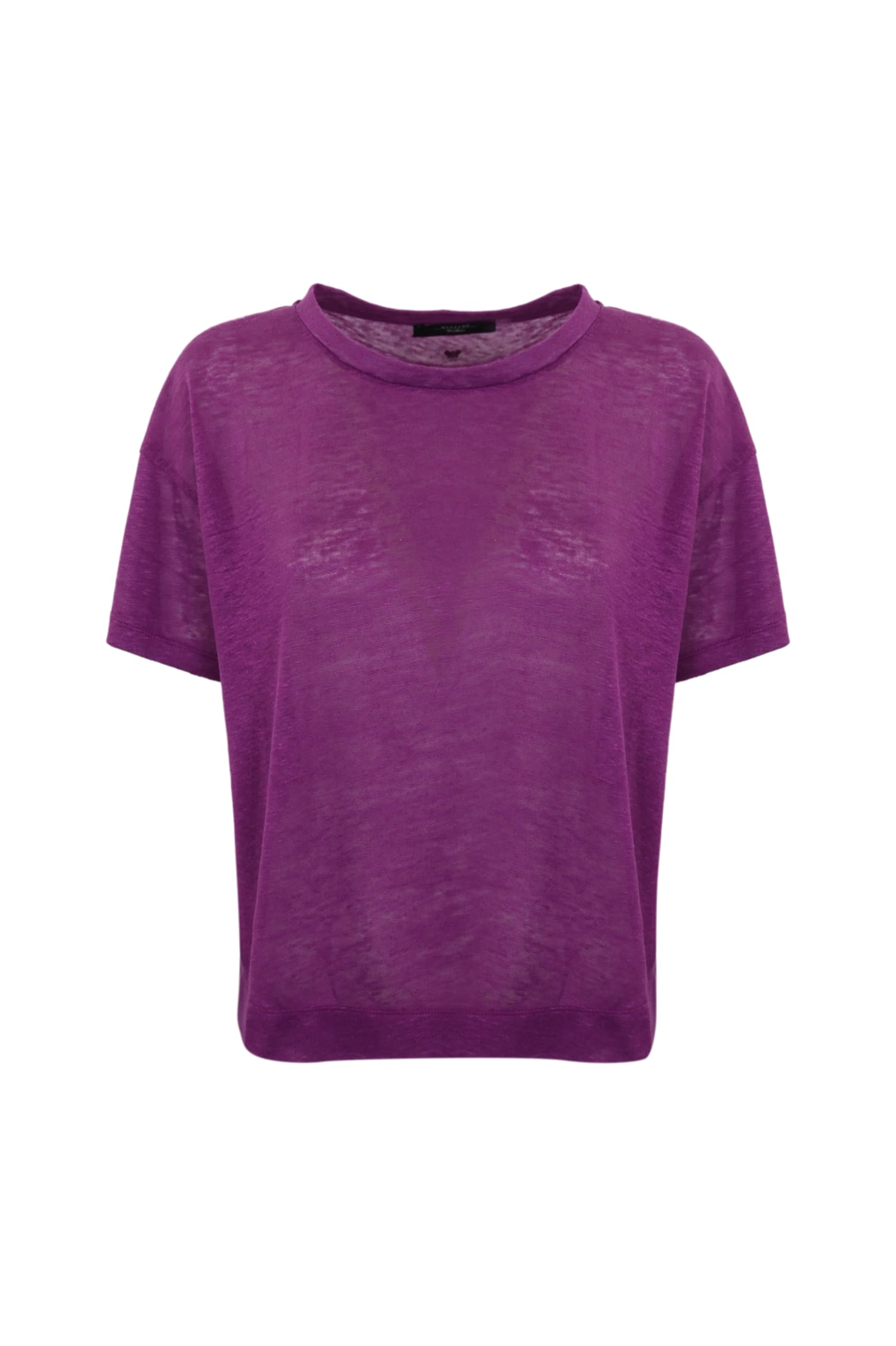 Shop Weekend Max Mara Falla Linen T-shirt In Purple