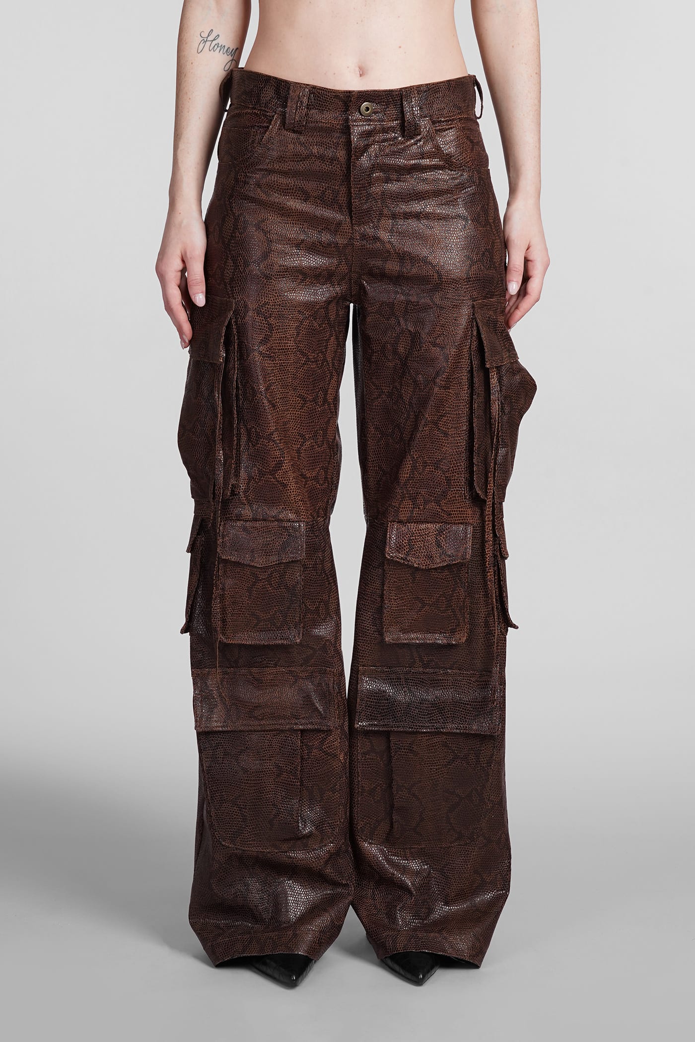 Salvatore Santoro Trousers In Brown Leather