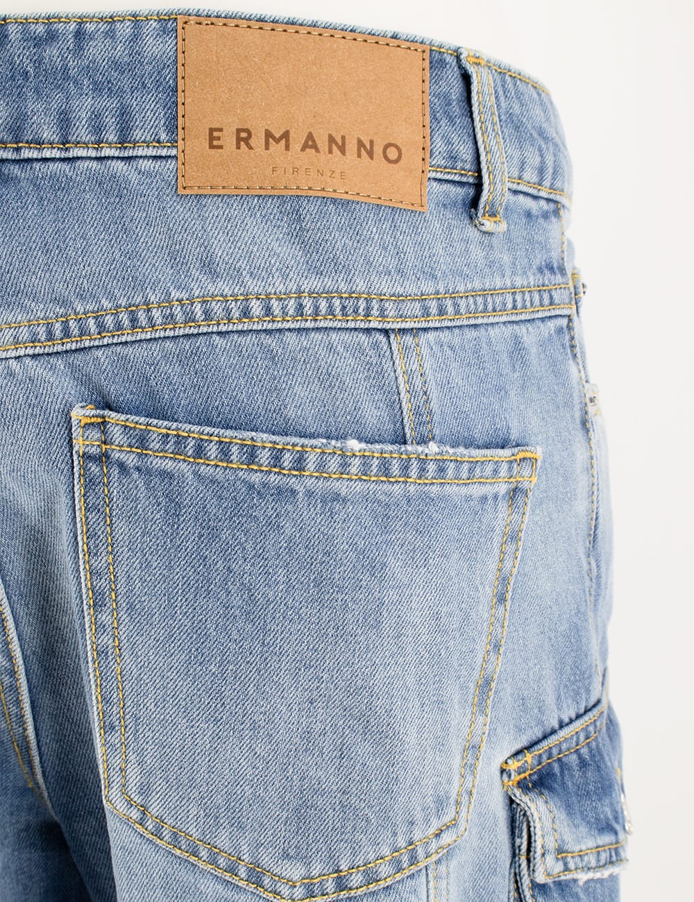 Shop Ermanno Firenze Jeans In Denim Chiaro