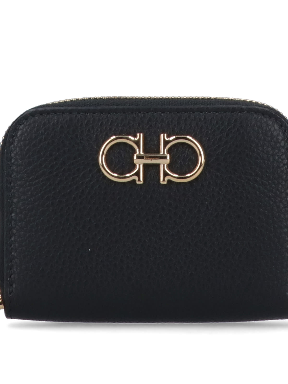 Shop Ferragamo Gancini Card Holder In Black