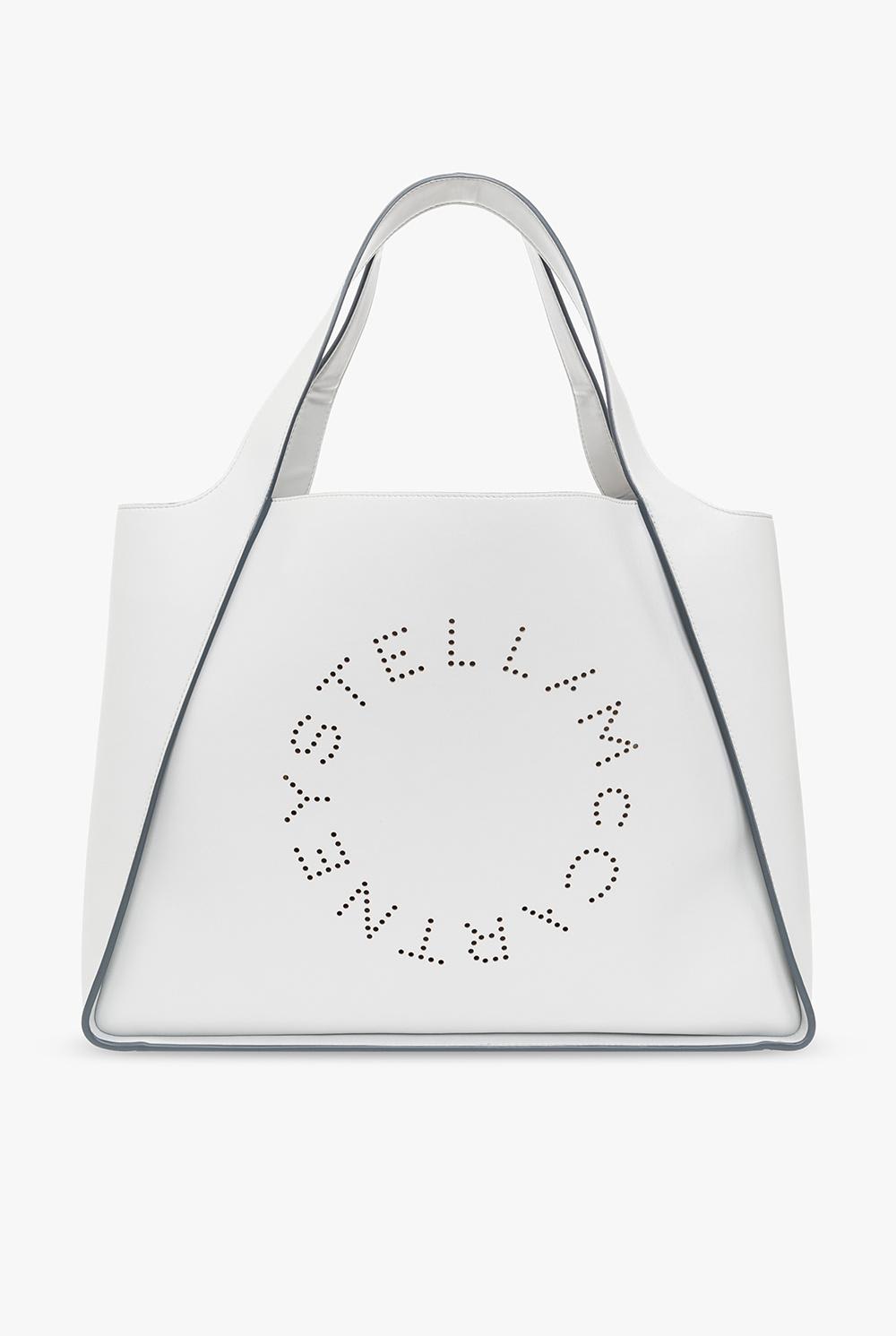 Stella Mccartney Shopper Bag With Logo In Cloud
