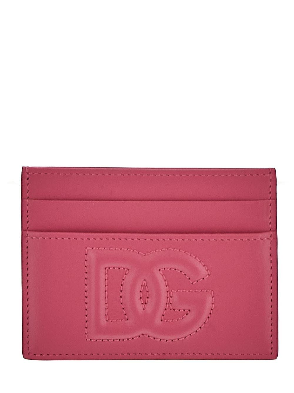 Shop Dolce & Gabbana Card Holder With Dg Logo In Purple